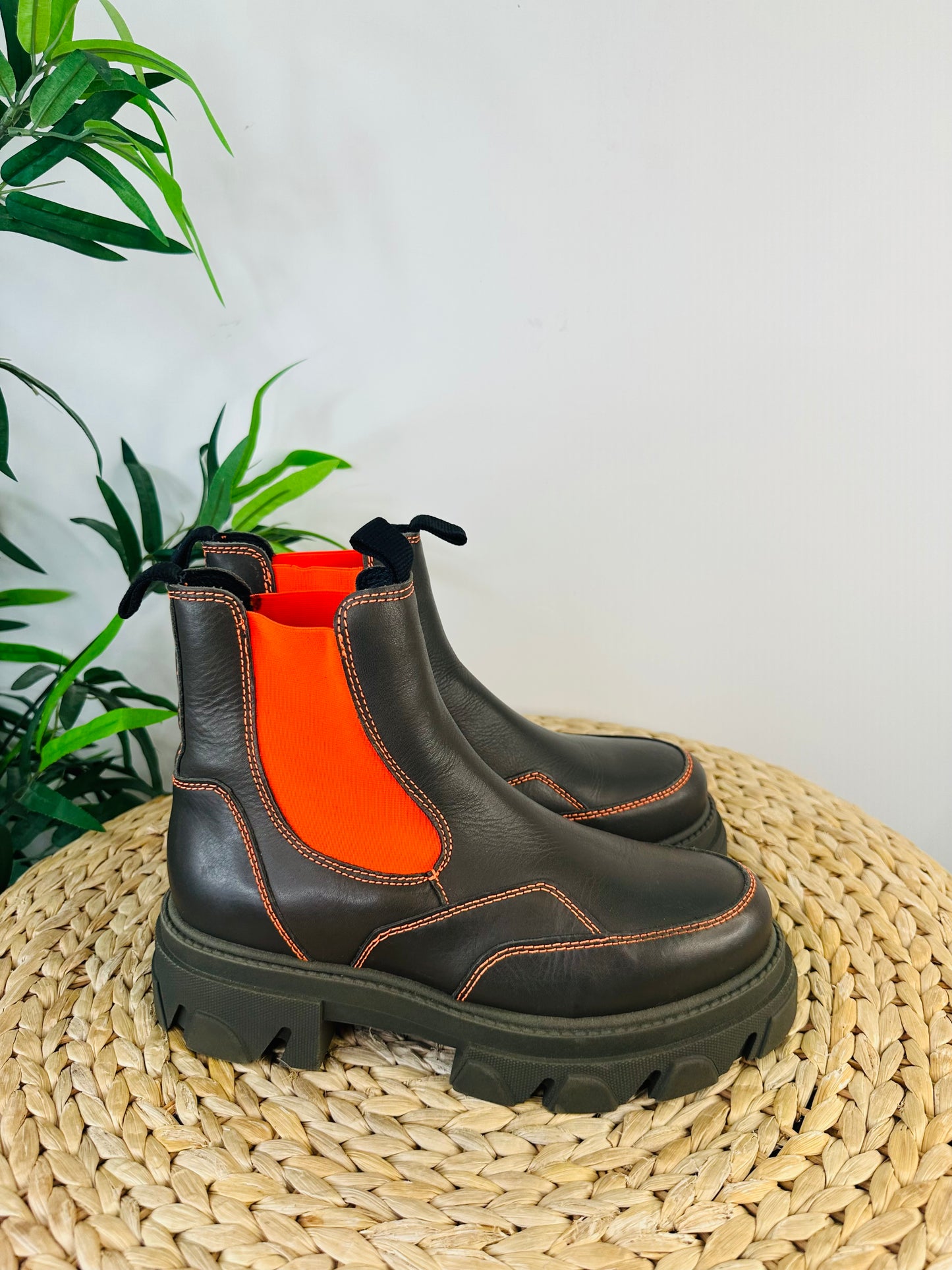 Chunky Leather Boots - Size 40