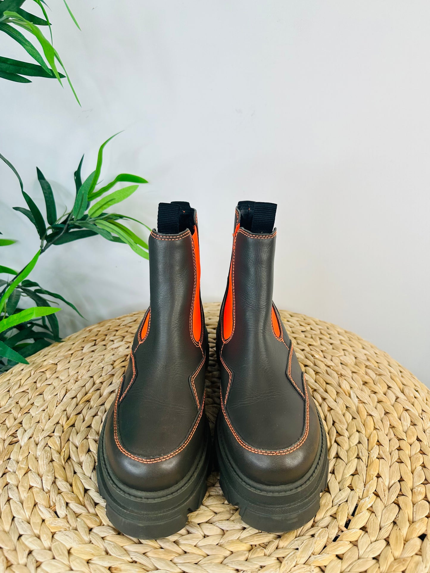 Chunky Leather Boots - Size 40