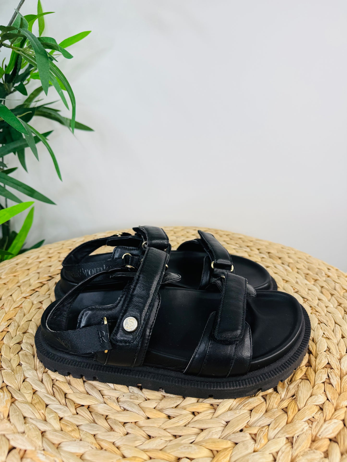 Leather Grandad Sandals - Size 37