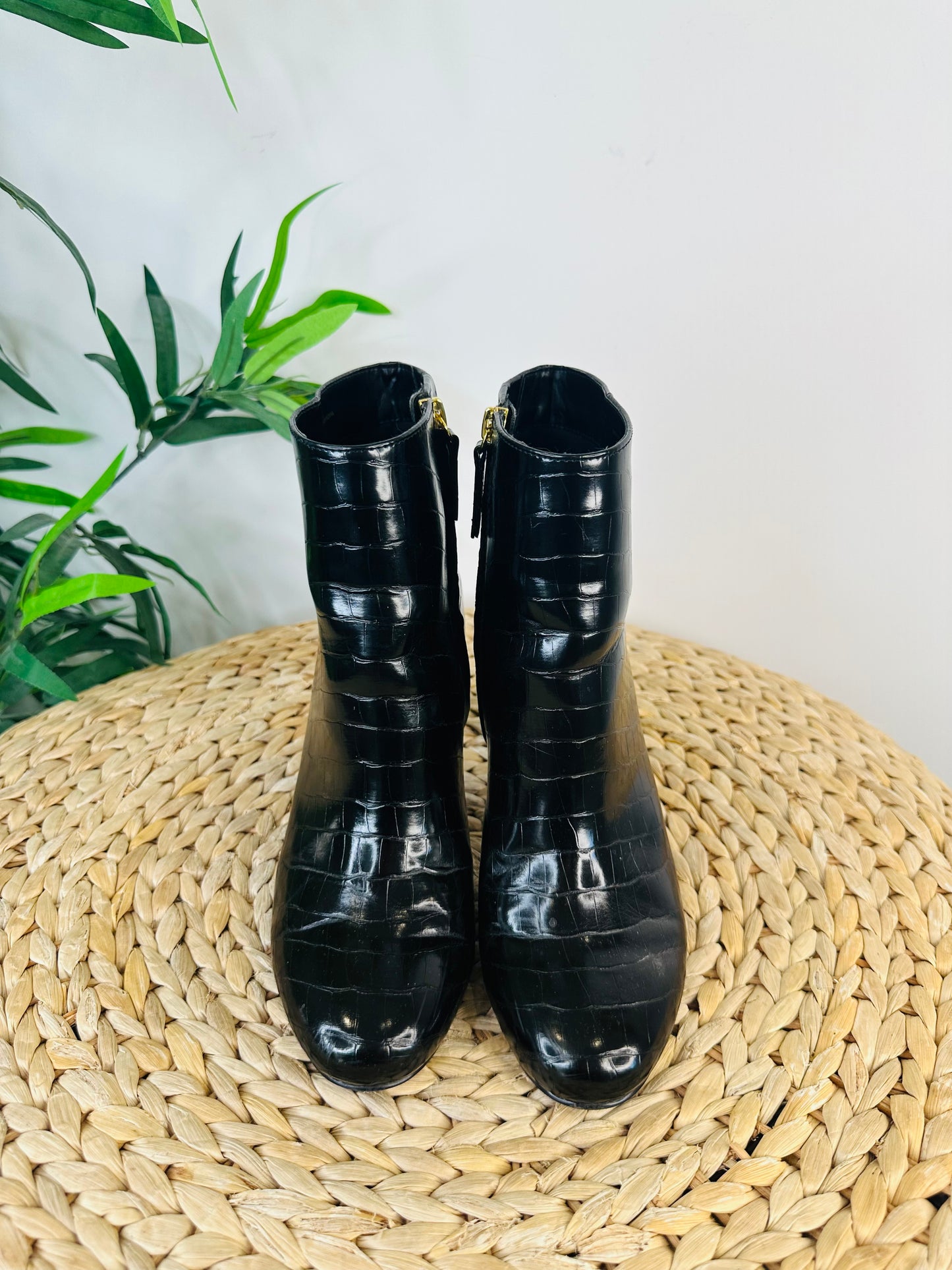 Moc Croc Leather Boots - Size 38