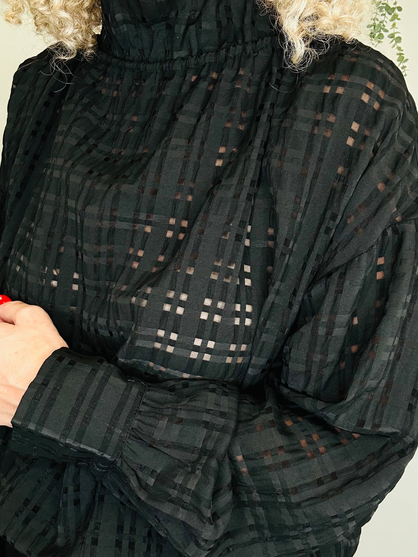Check Blouse - Size XS