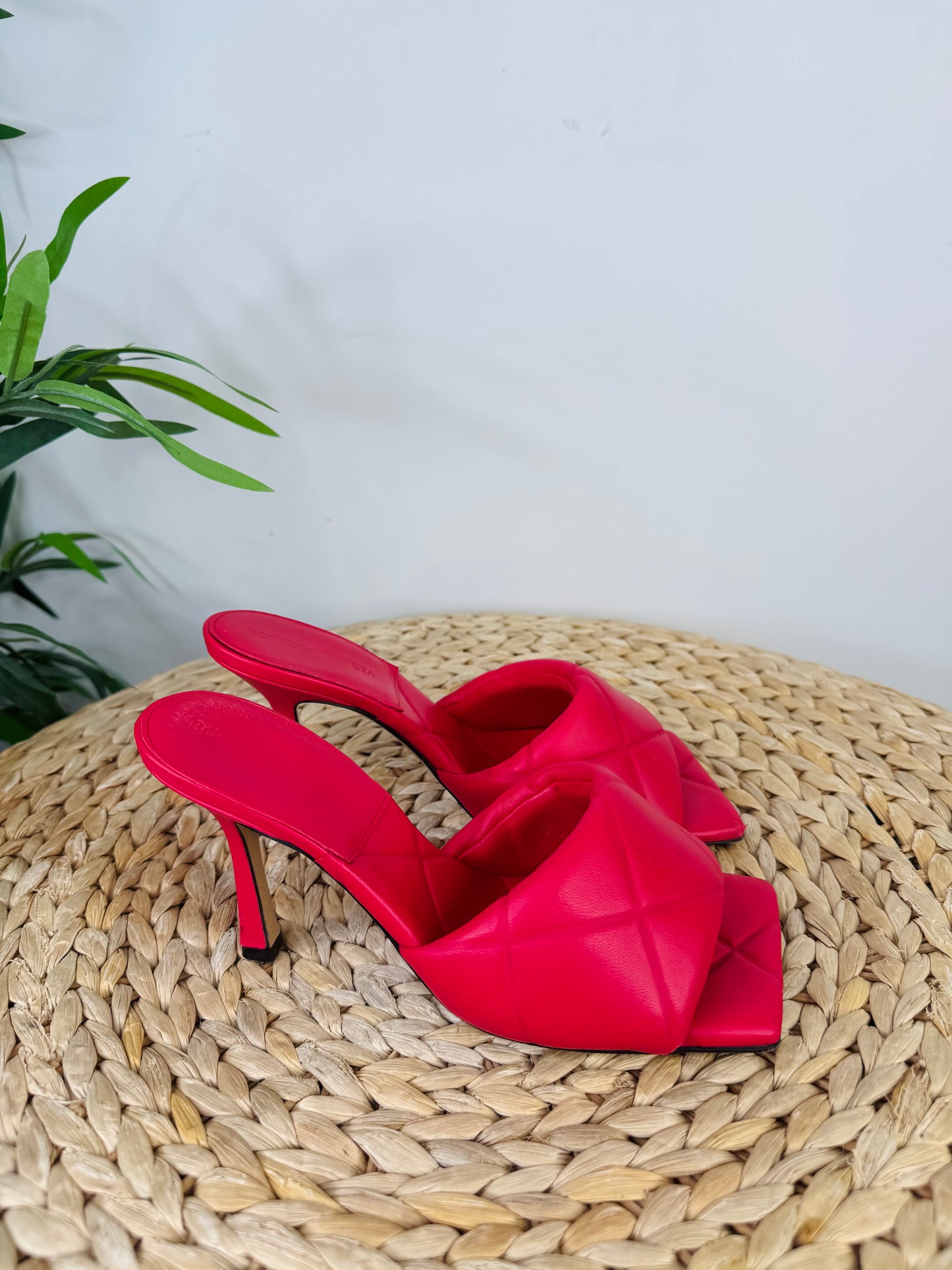 Leather Quilted Mules - Size 37