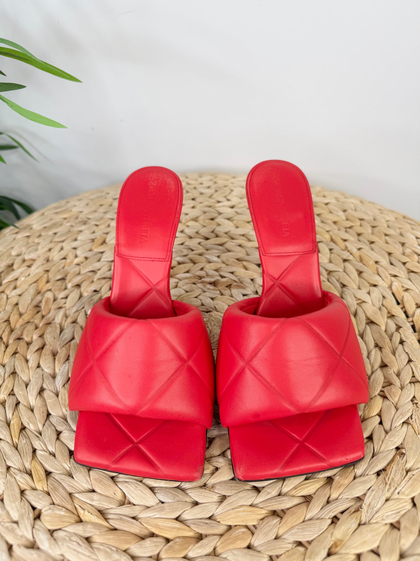 Leather Quilted Mules - Size 37