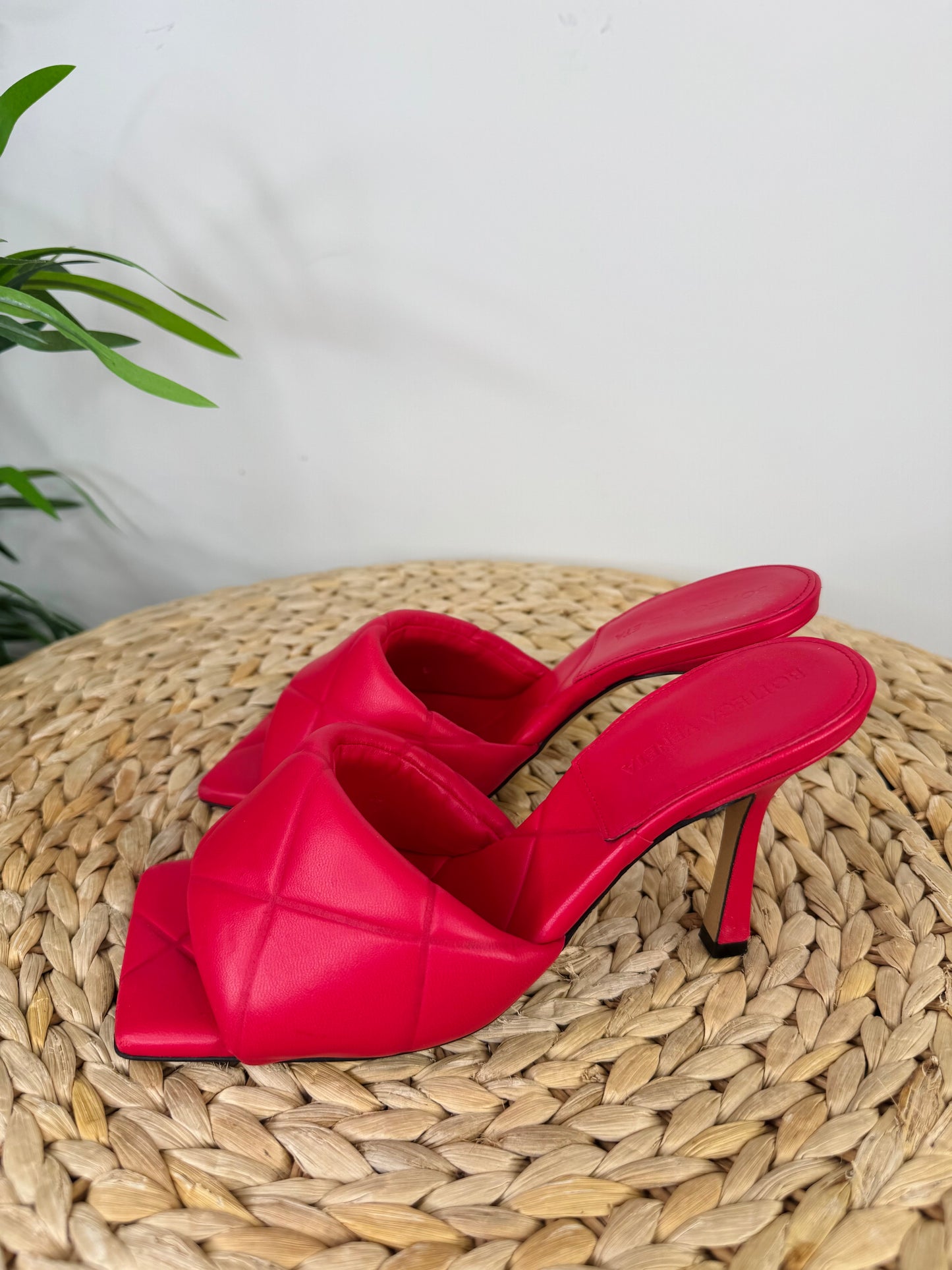 Leather Quilted Mules - Size 37