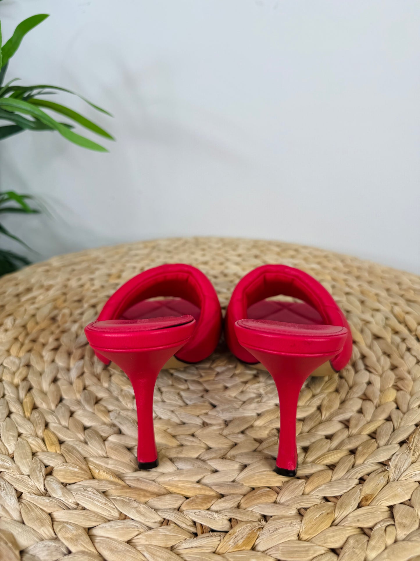 Leather Quilted Mules - Size 37