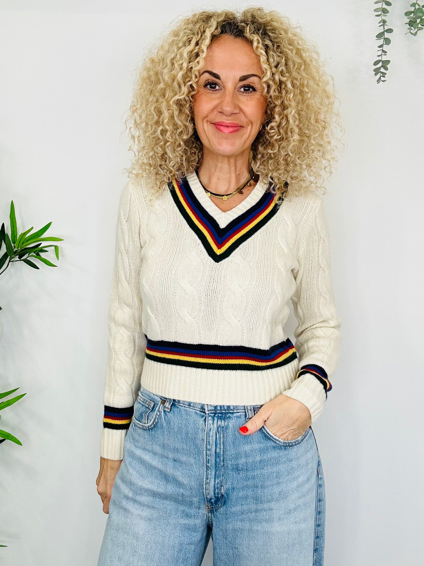 Cable Knit Jumper - Size S
