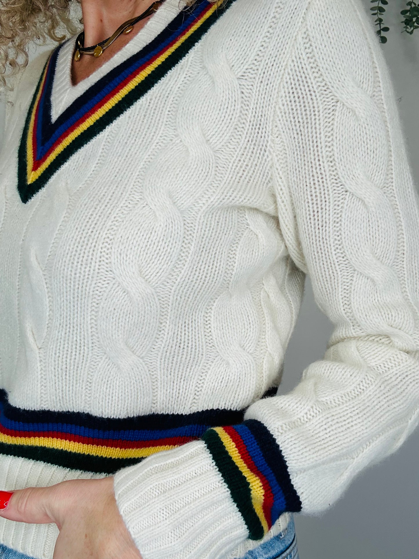 Cable Knit Jumper - Size S