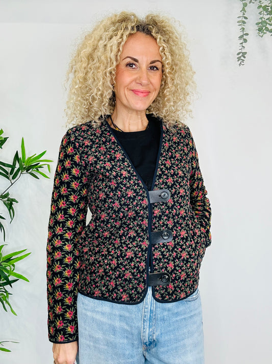 Quilted Floral Jacket - Size S