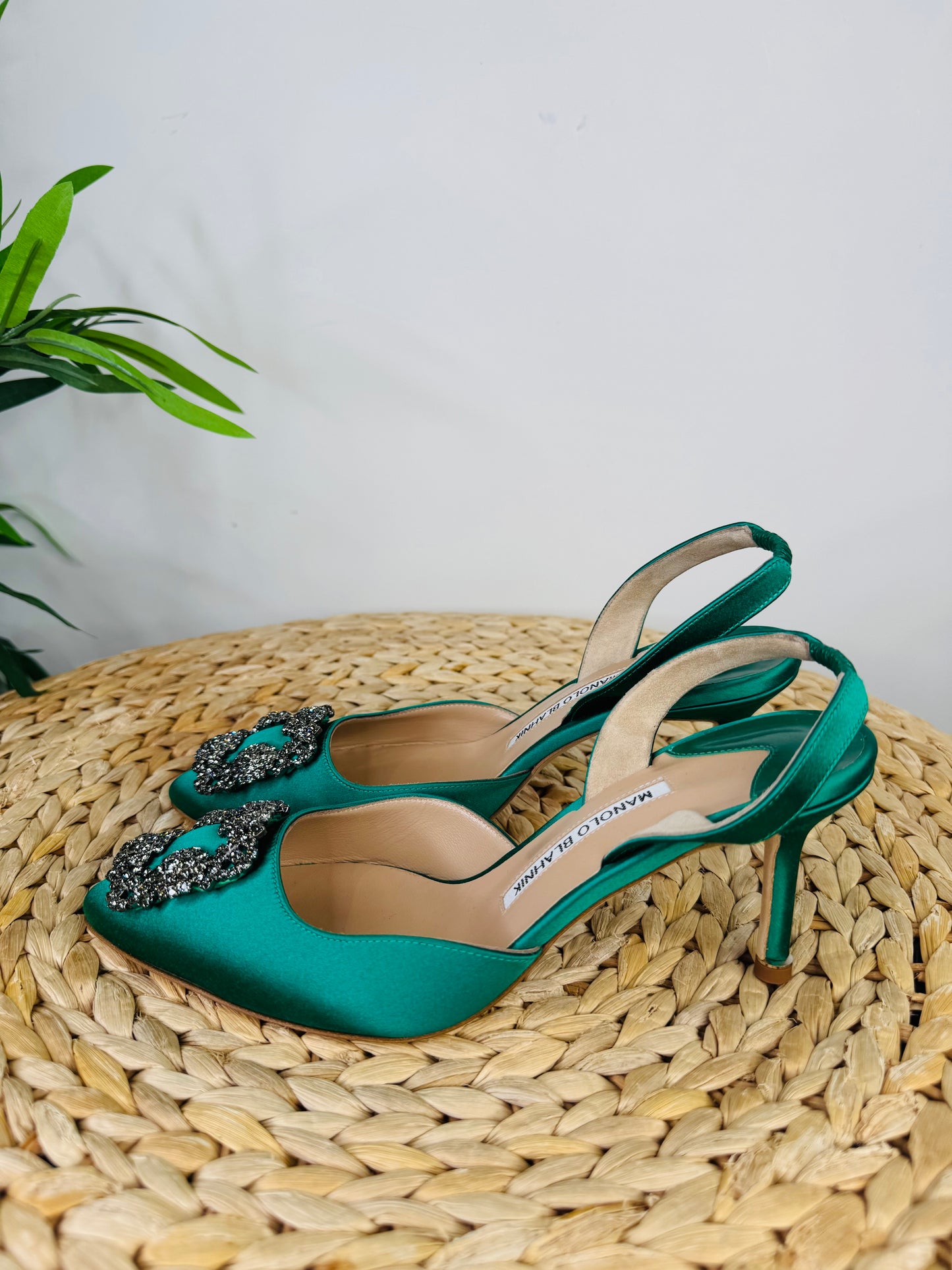 Satin Slingback Hangizi Pumps - Size 37.5