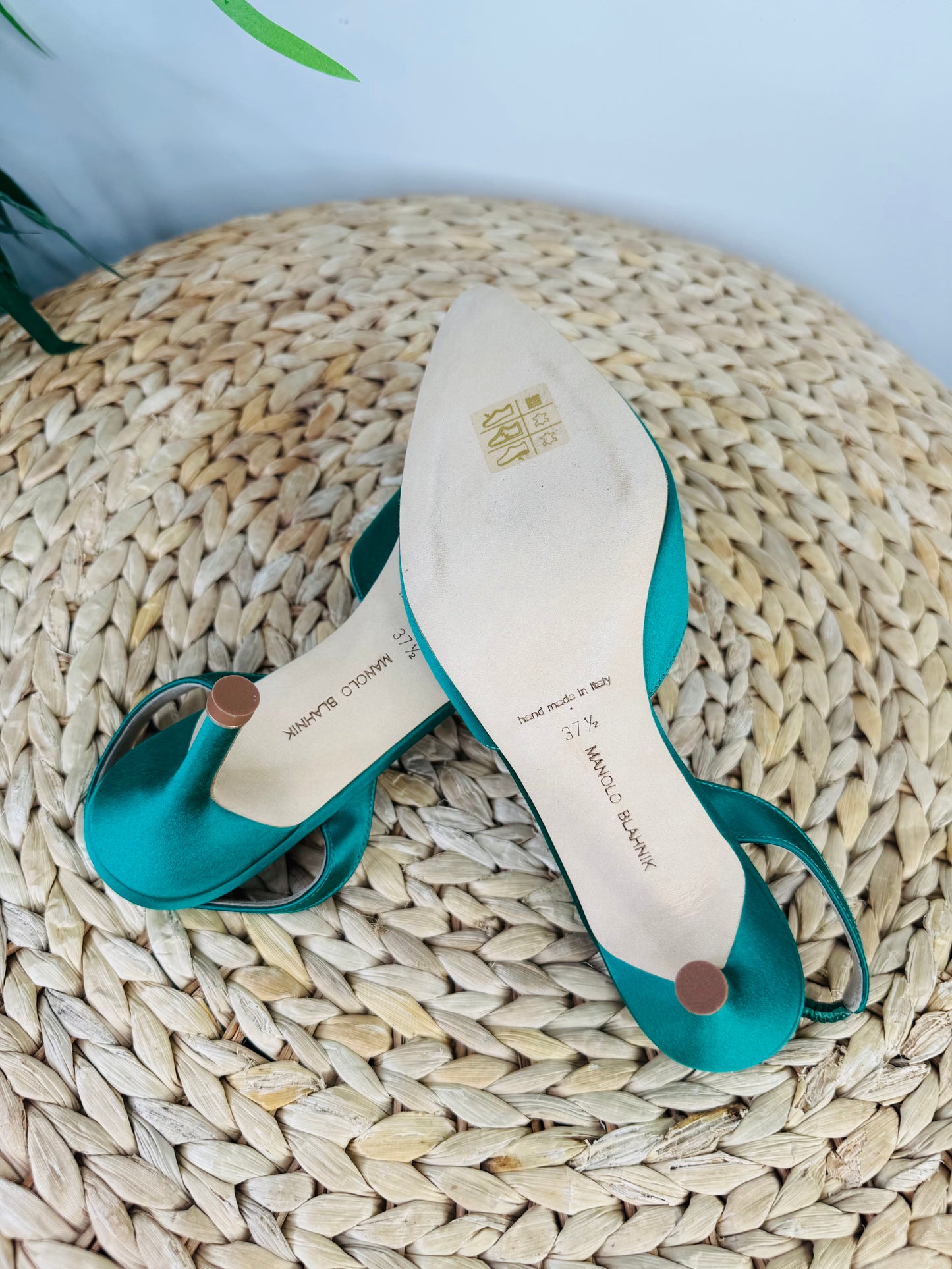 Satin Slingback Hangizi Pumps - Size 37.5