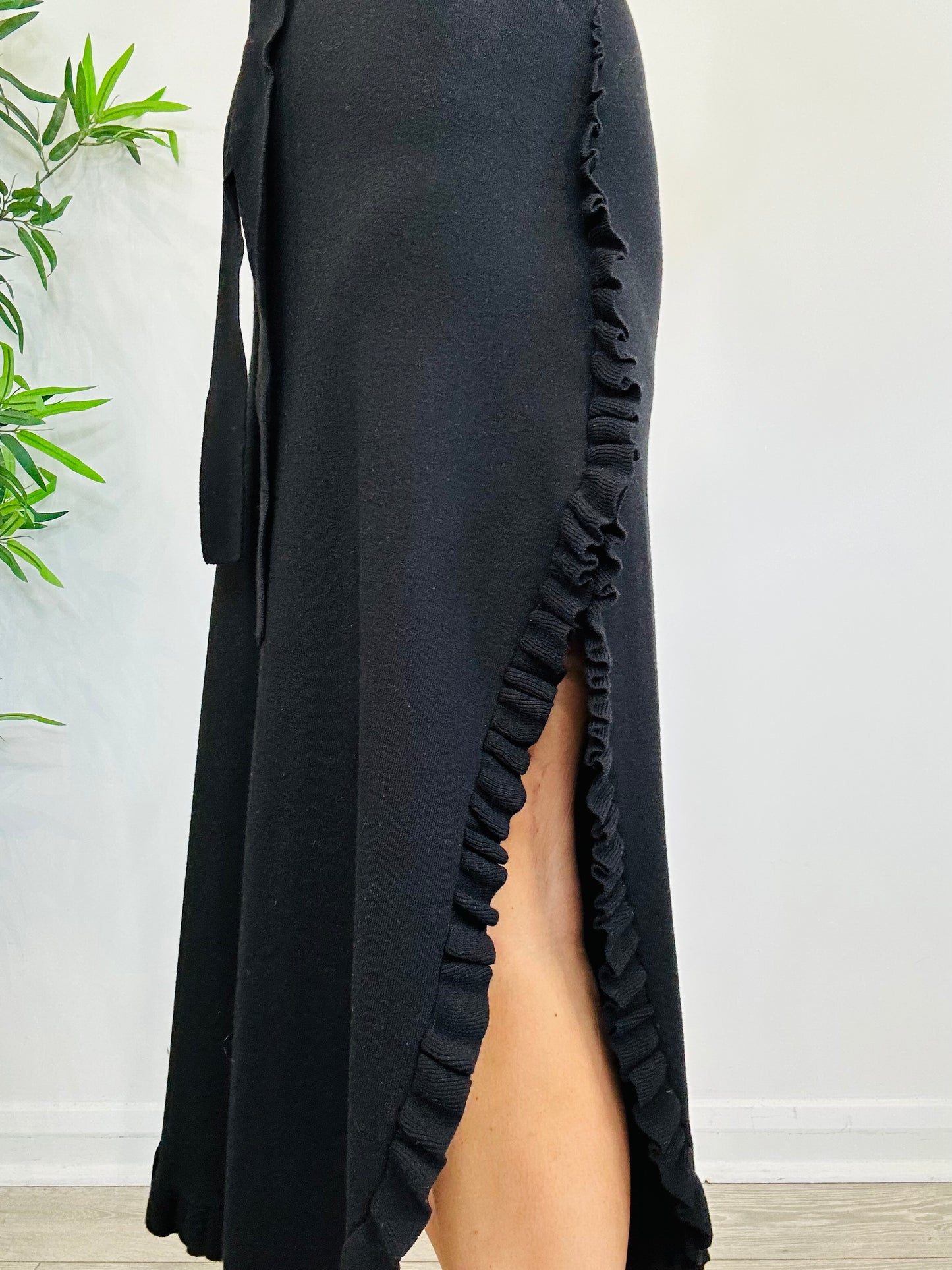 Frill Knitted Dress - Size L