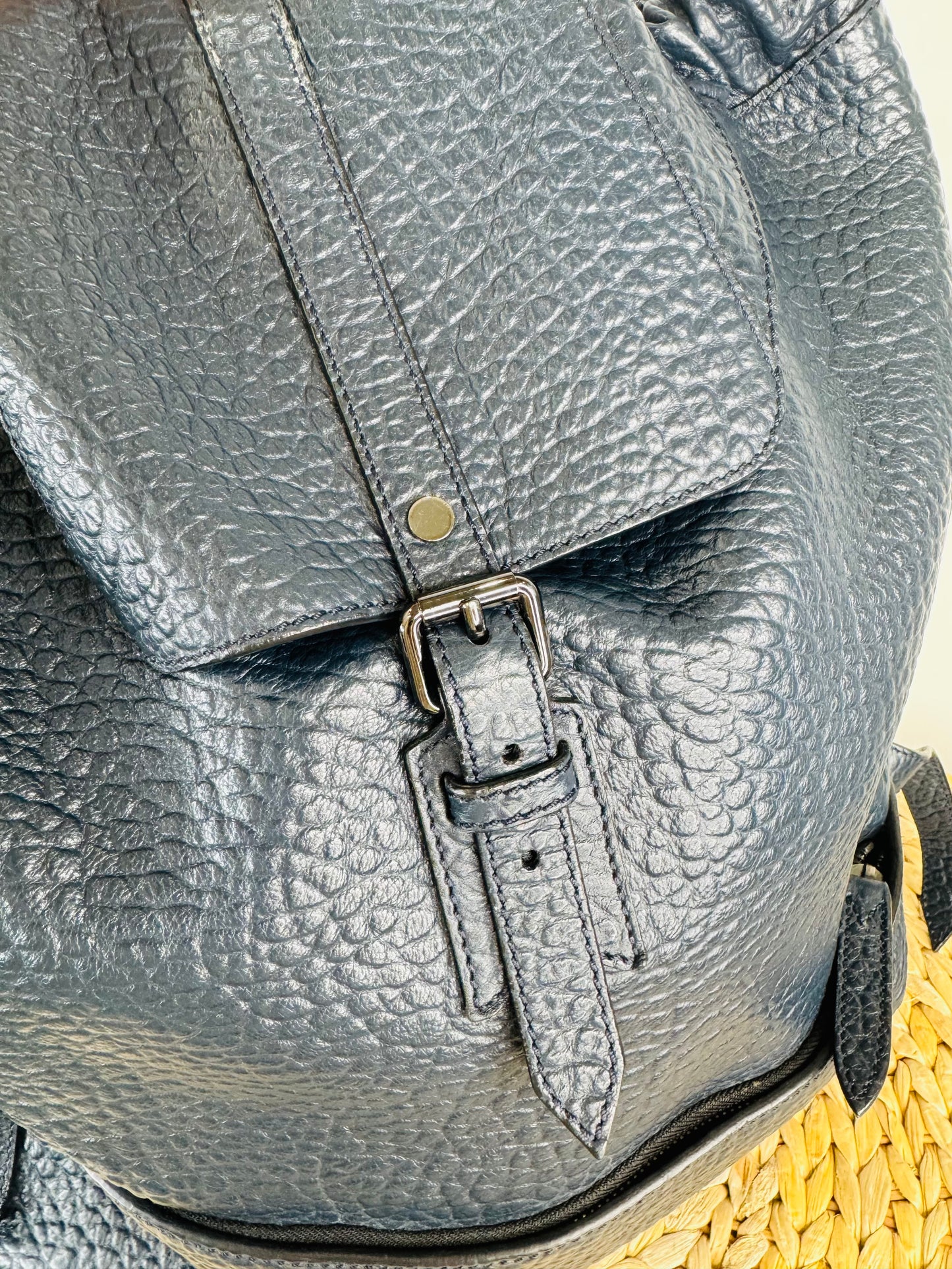 Grained Leather Rucksack