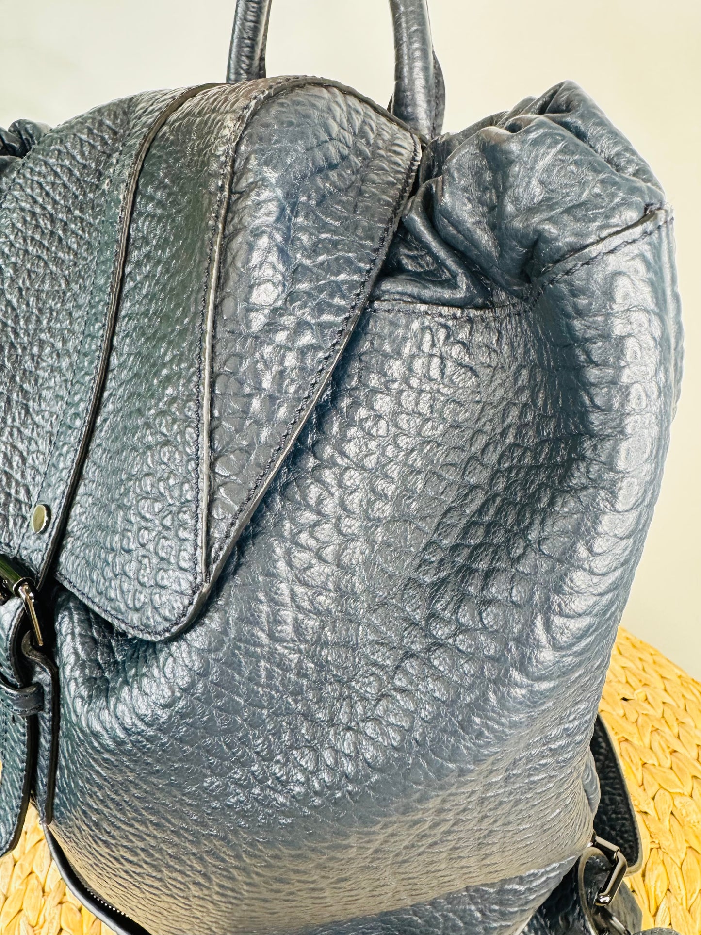 Grained Leather Rucksack