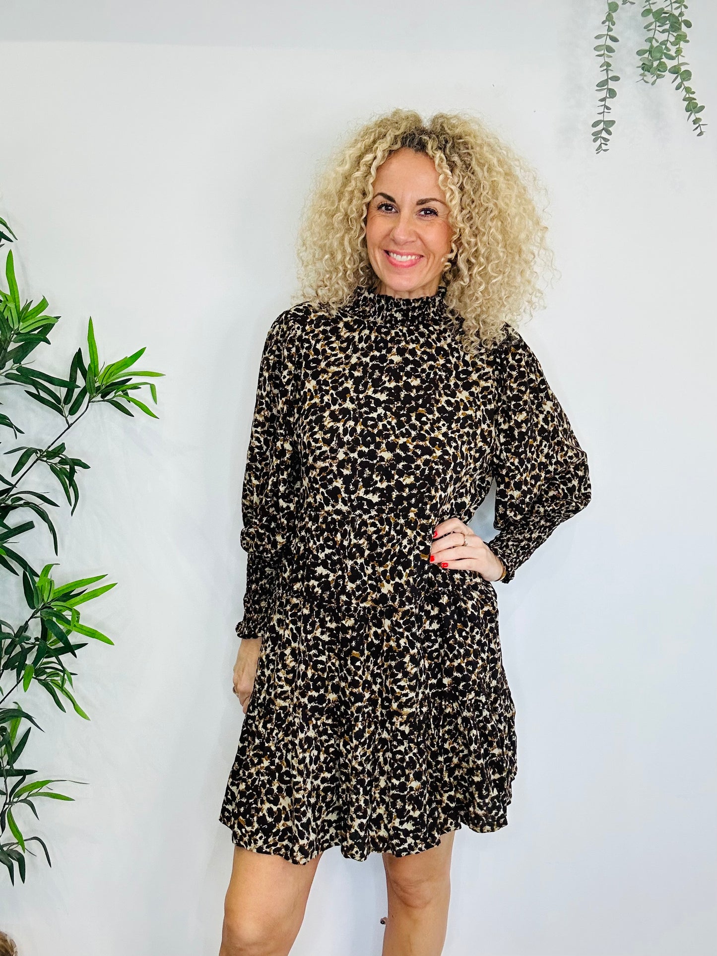 Leopard Print Dress - Size S