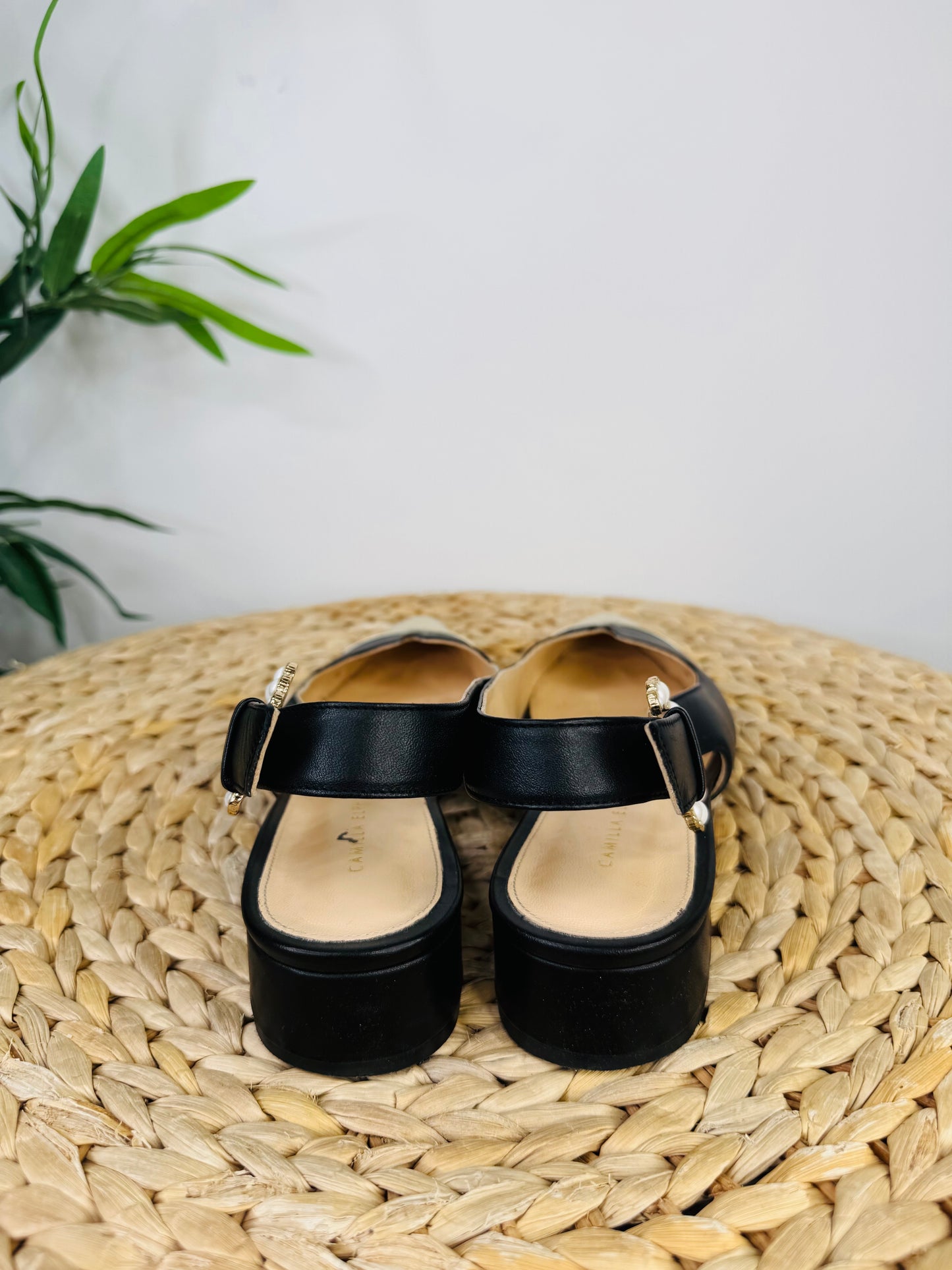 Leather Slingback Pumps - Size 40