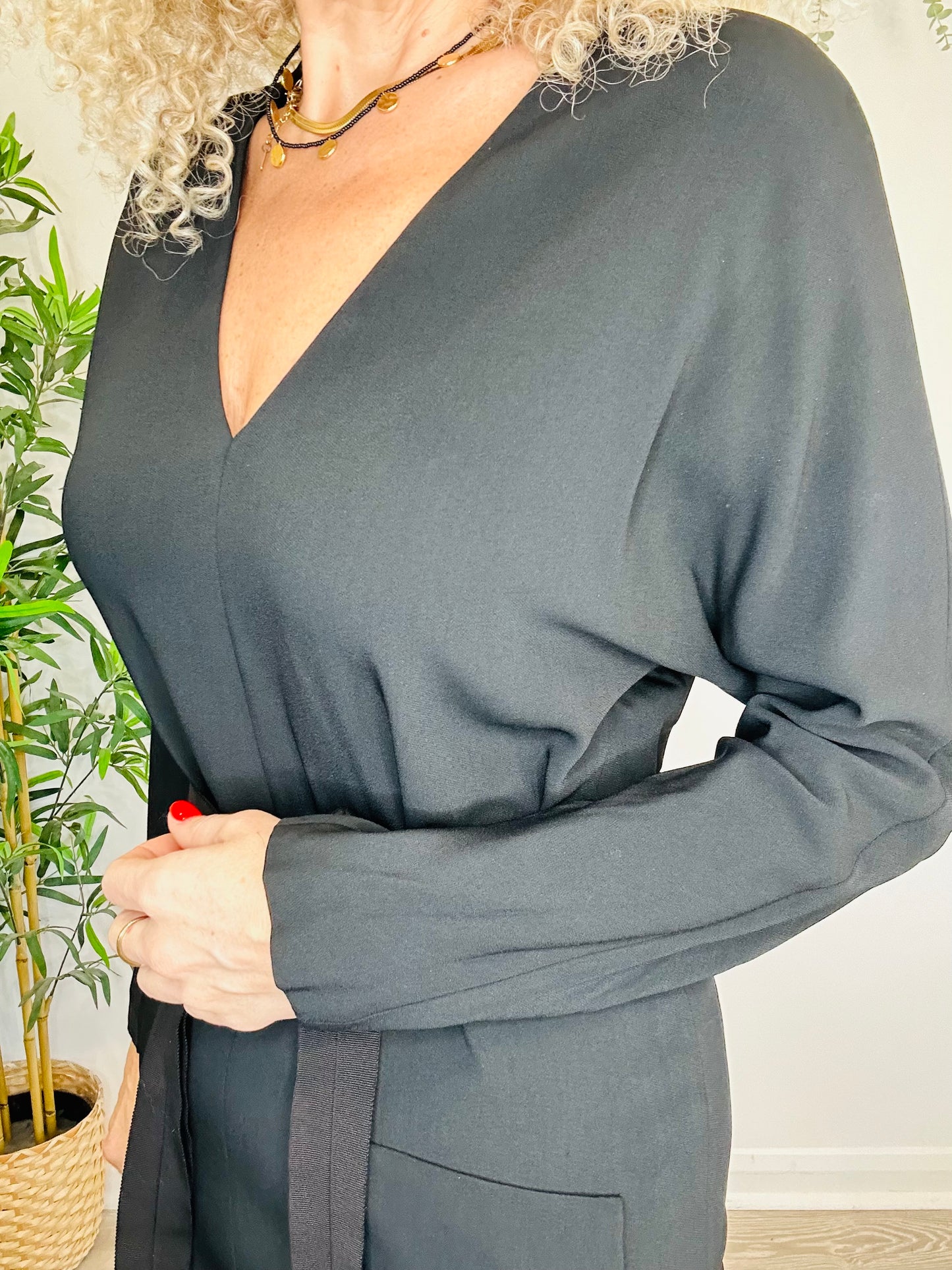 Black Midi Dress - Size 36