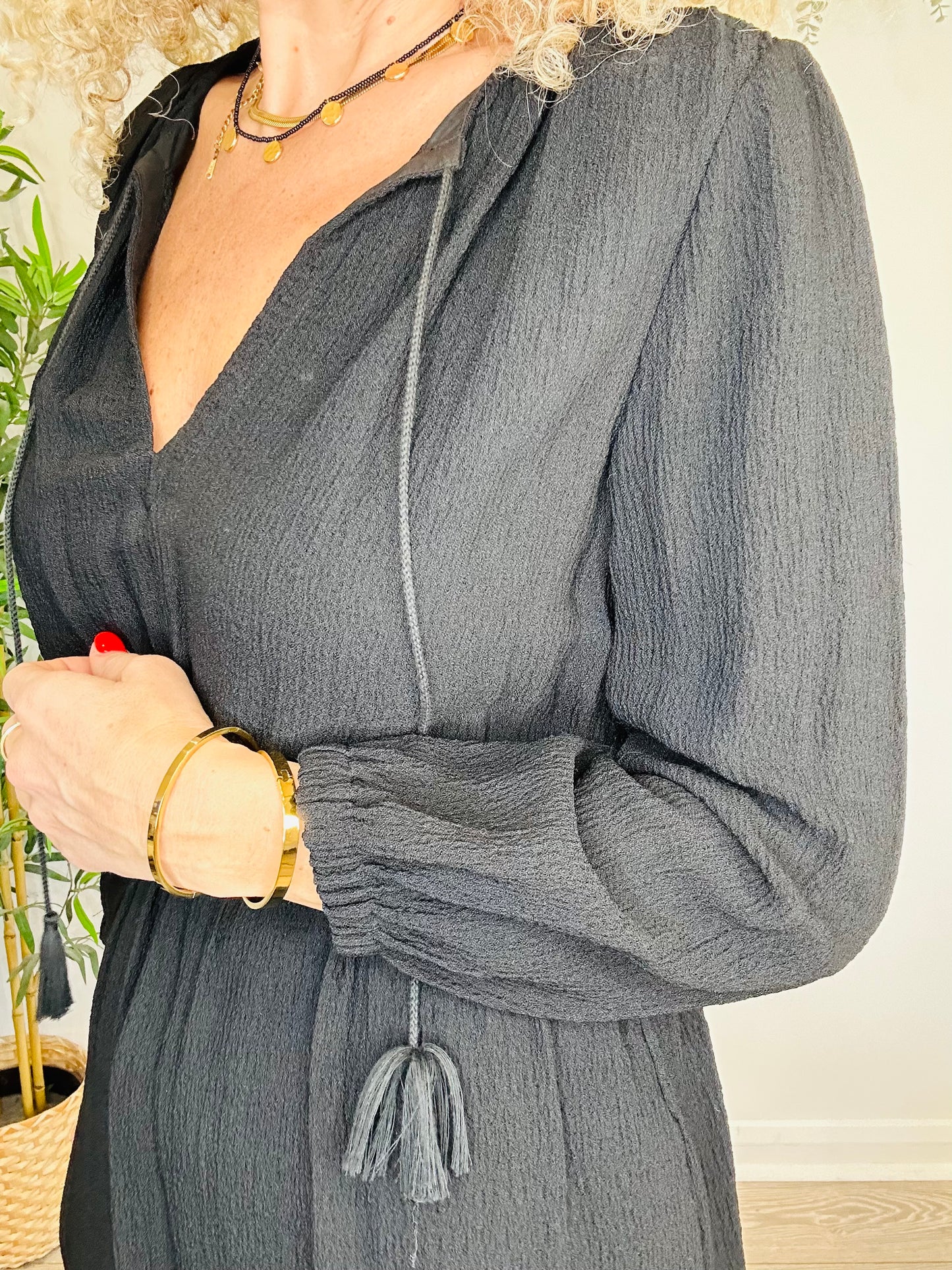 Black Midi Dress - Size 36
