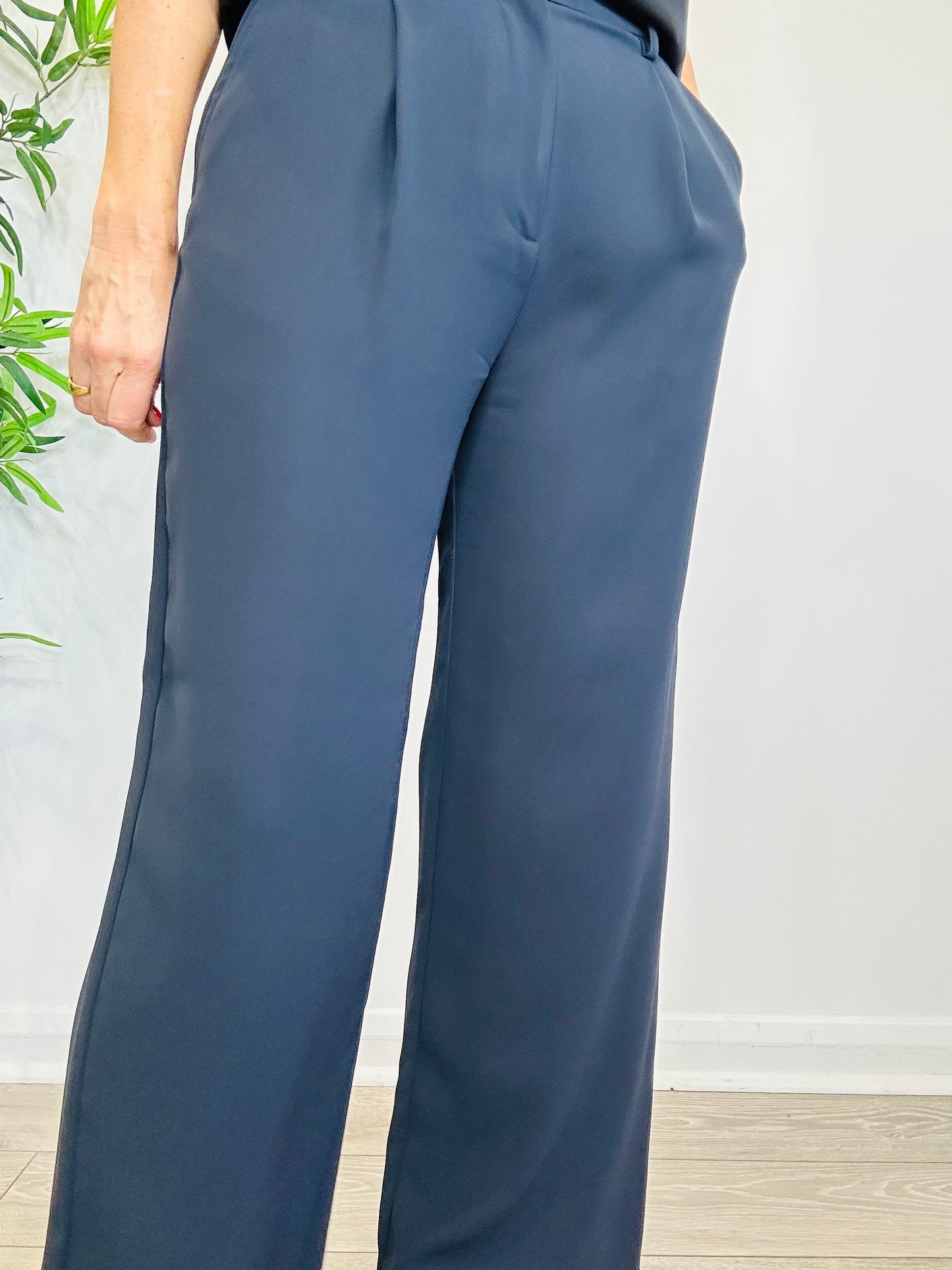 Wide Leg Trousers - Size S