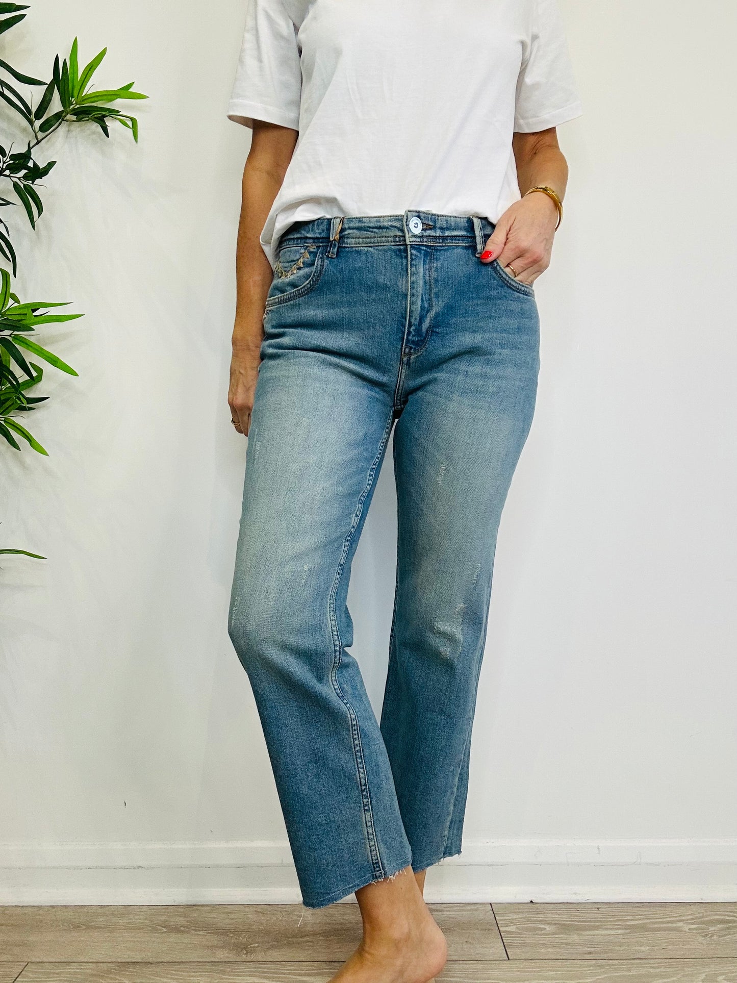 Straight Leg Jeans - Size 30