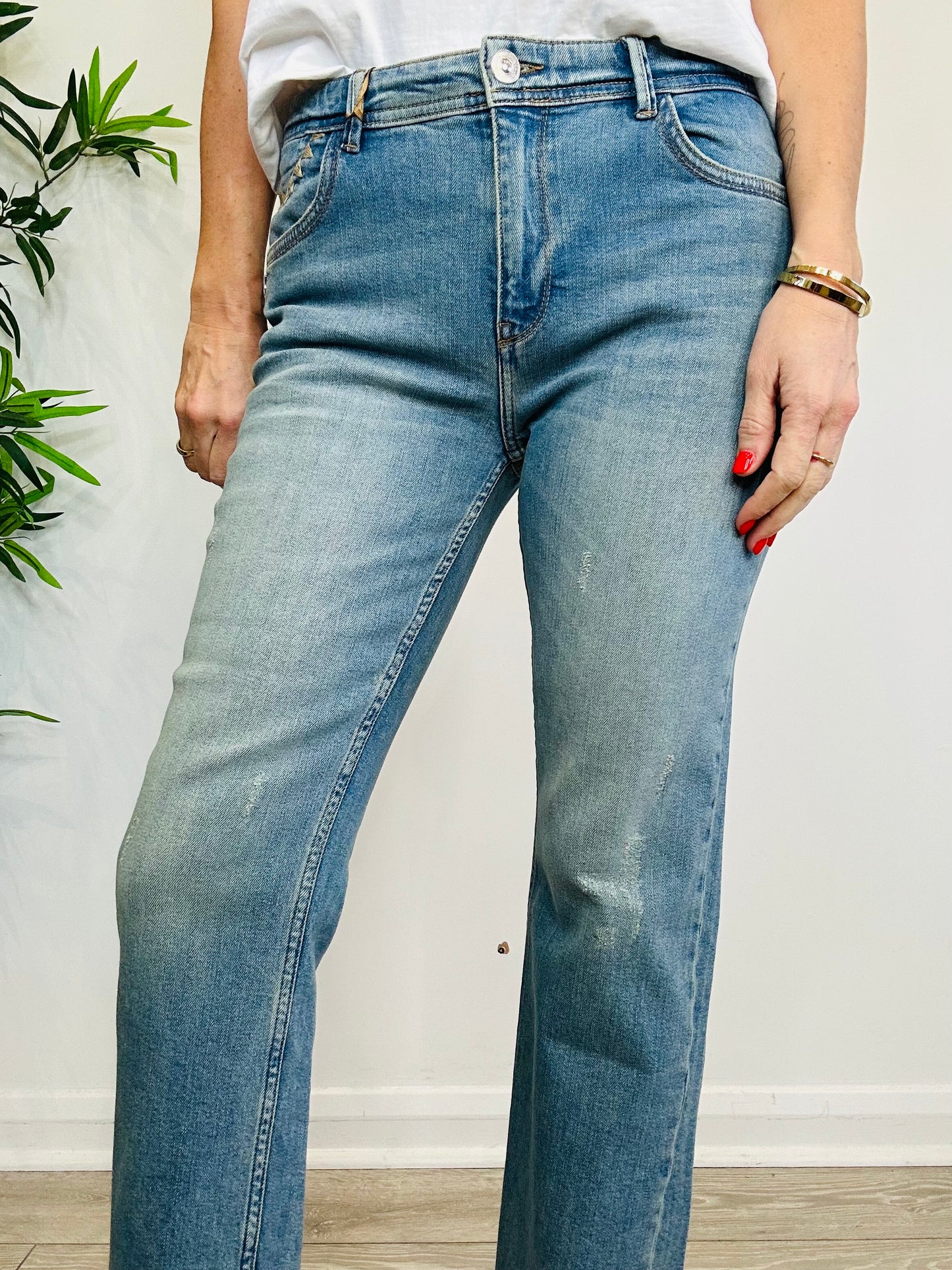 Straight Leg Jeans - Size 30