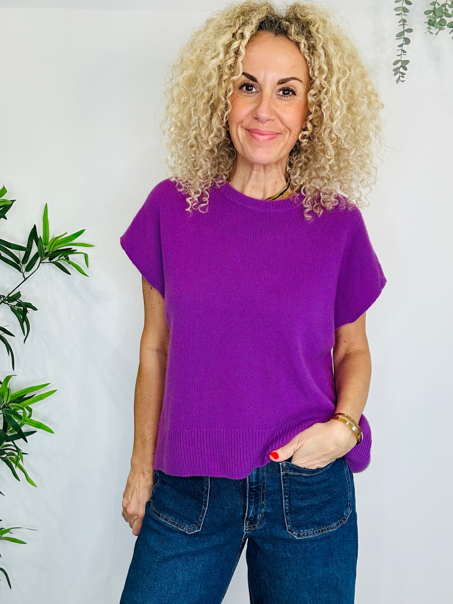Sleeveless Cashmere Jumper - Size M