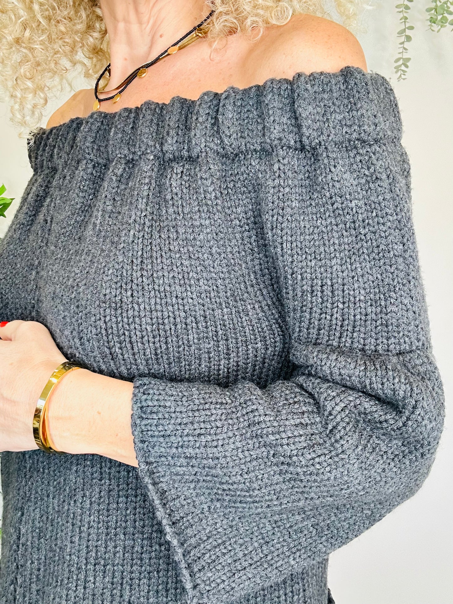 Off-shoulder Cardigan - Size 44IT