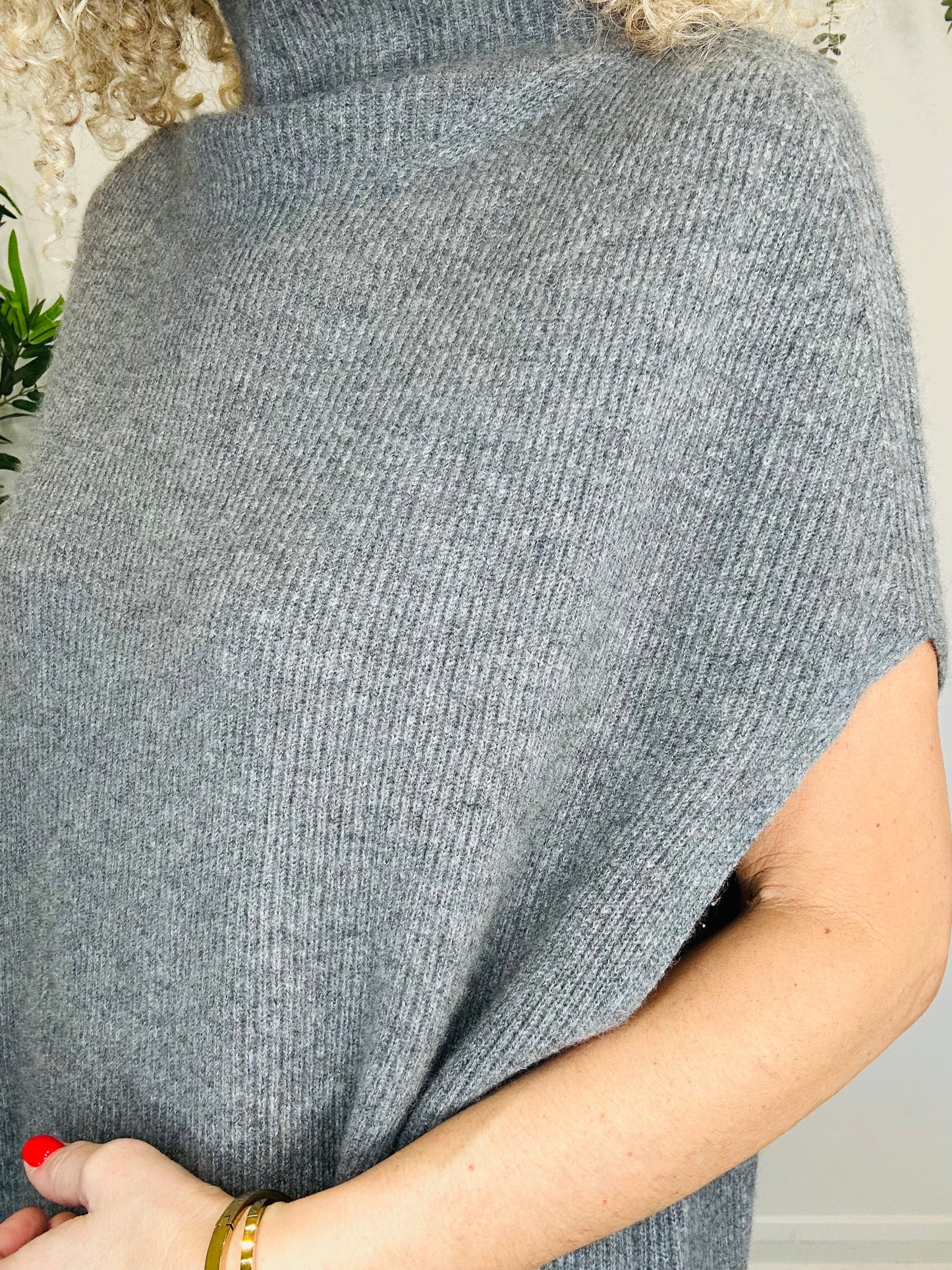 Ribbed Cashmere Tunic Dress - Size XS/S