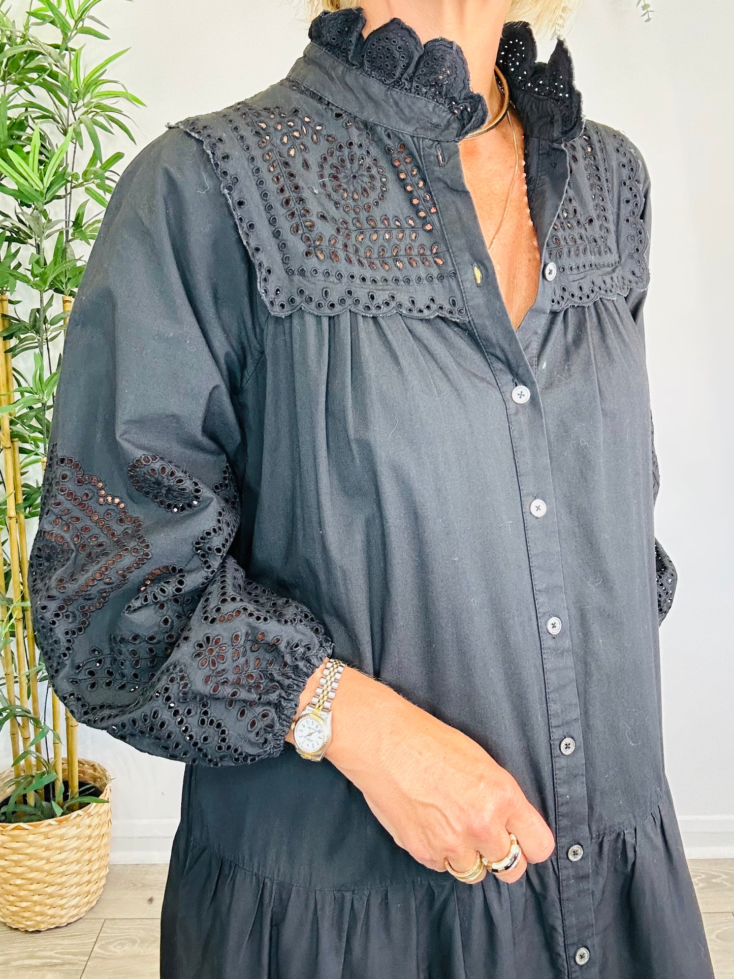 Cotton Shirt Dress - Size XS
