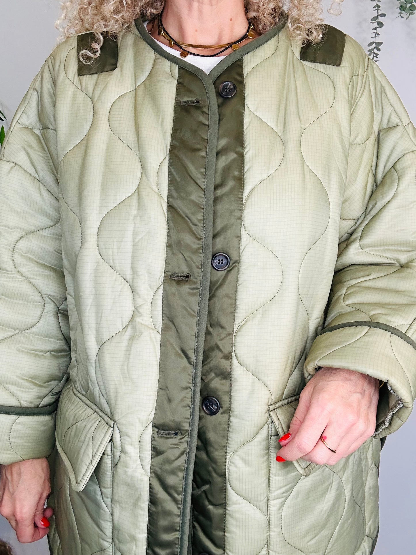Oversized Quilted Jacket - Size M/L
