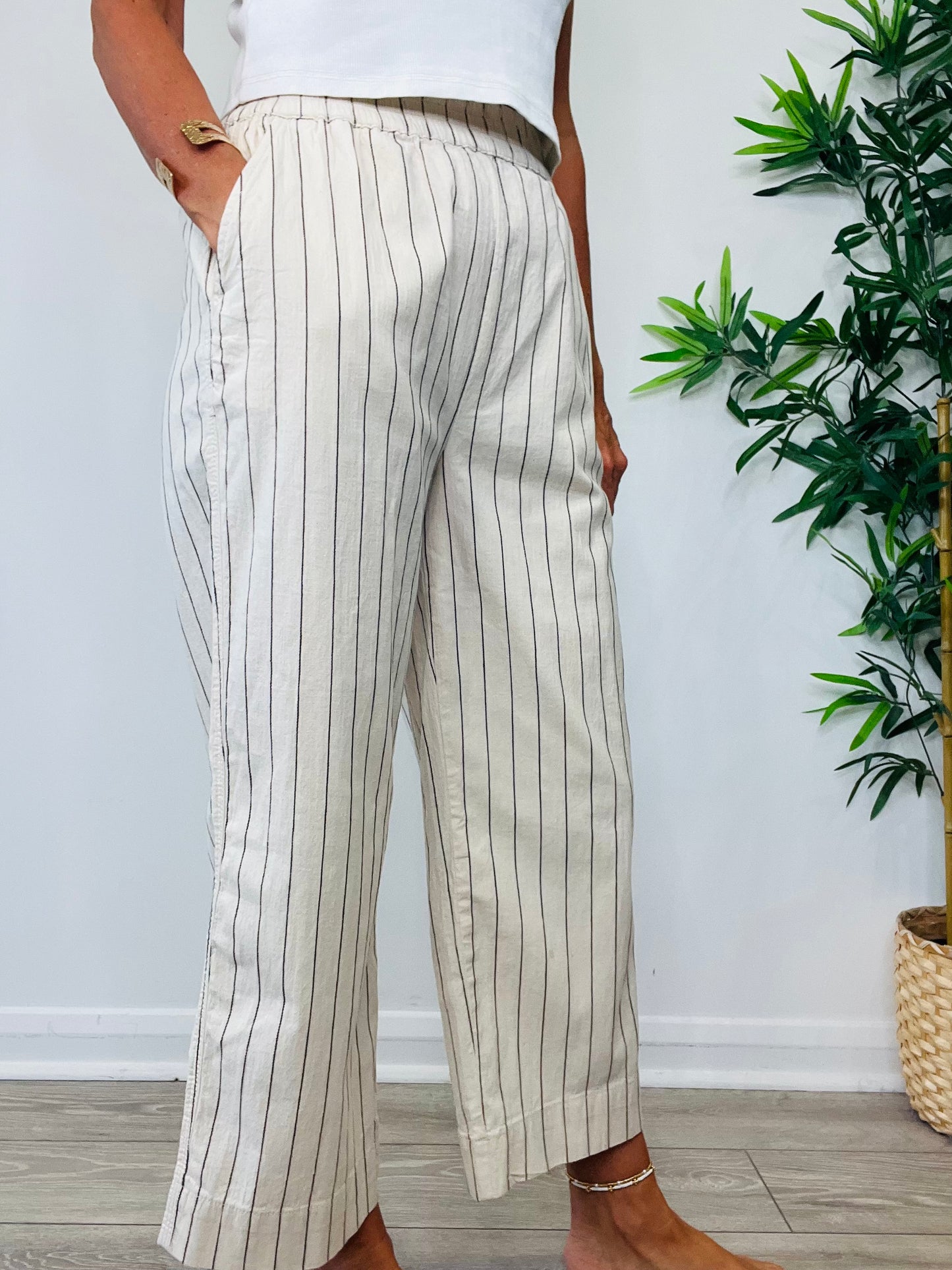 Pinstripe Trousers - Size 12