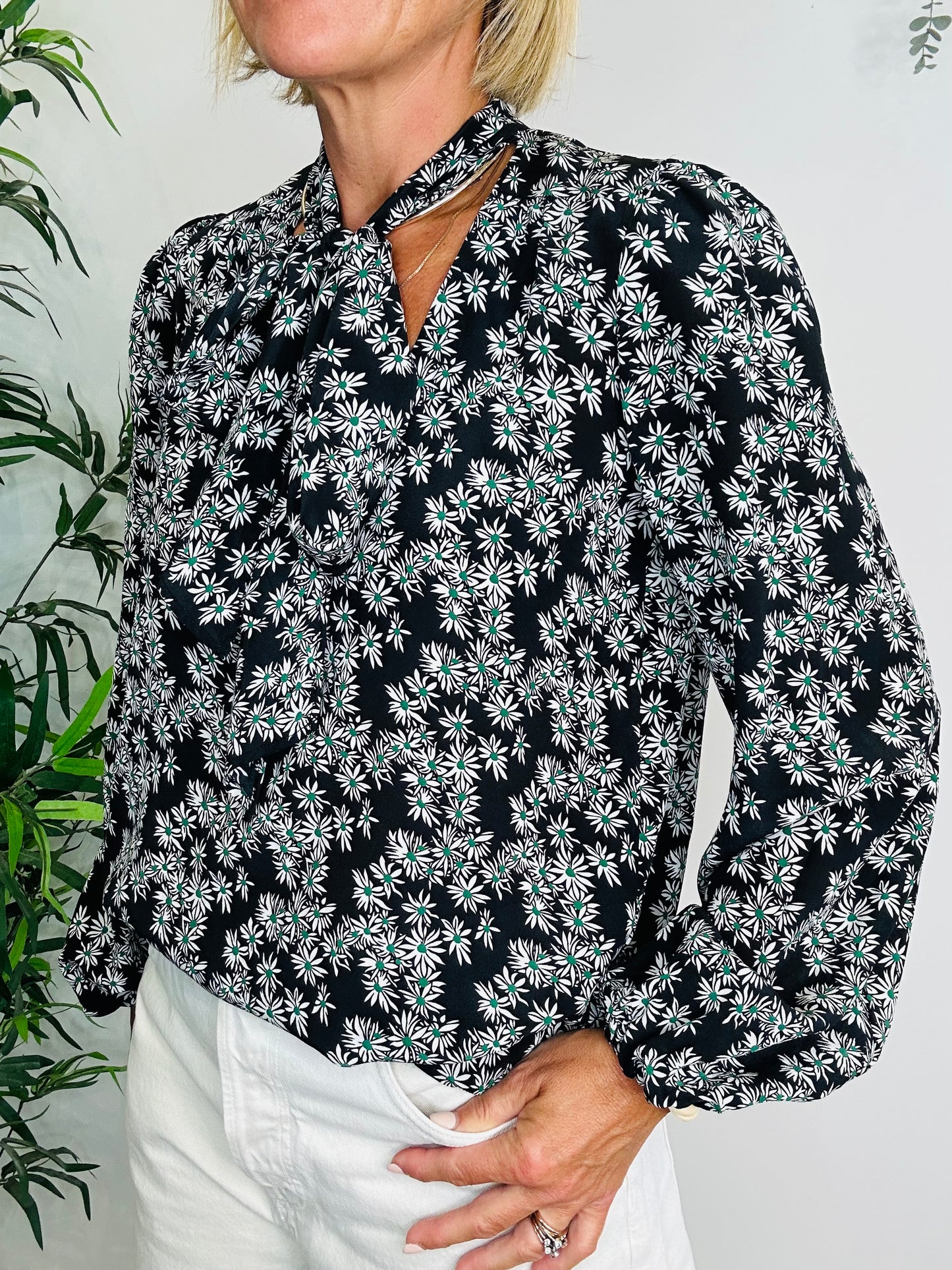 Silk Moss Blouse - Size M