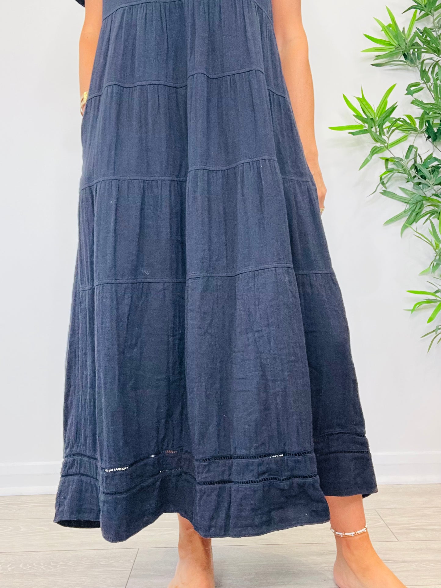 Cheesecloth Maxi Dress - Size 10