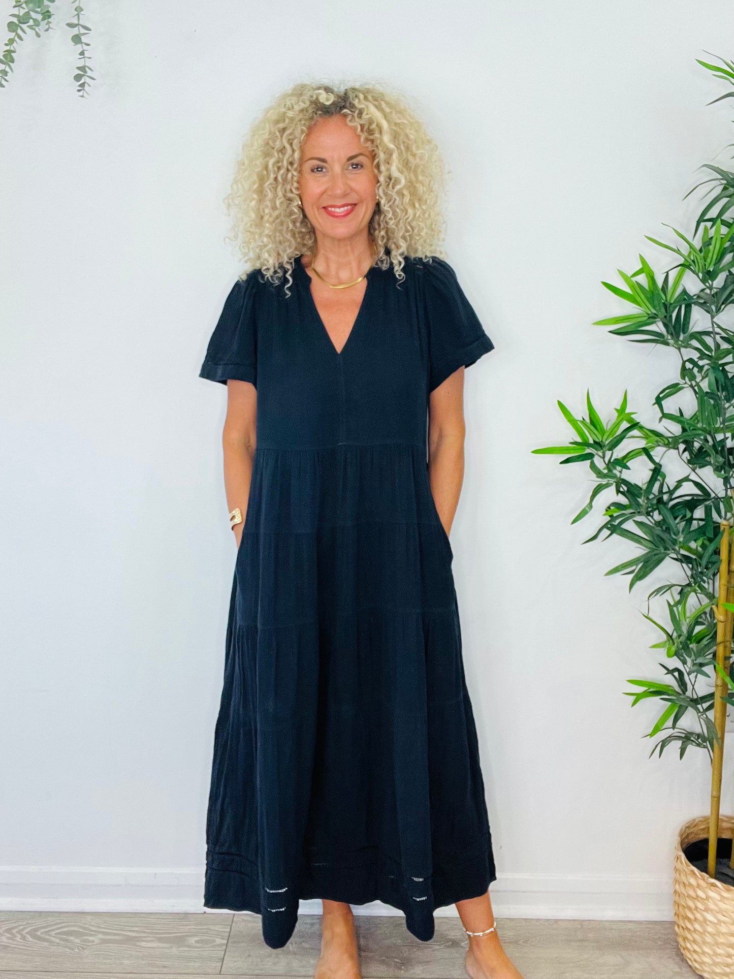 Cheesecloth Maxi Dress - Size 10