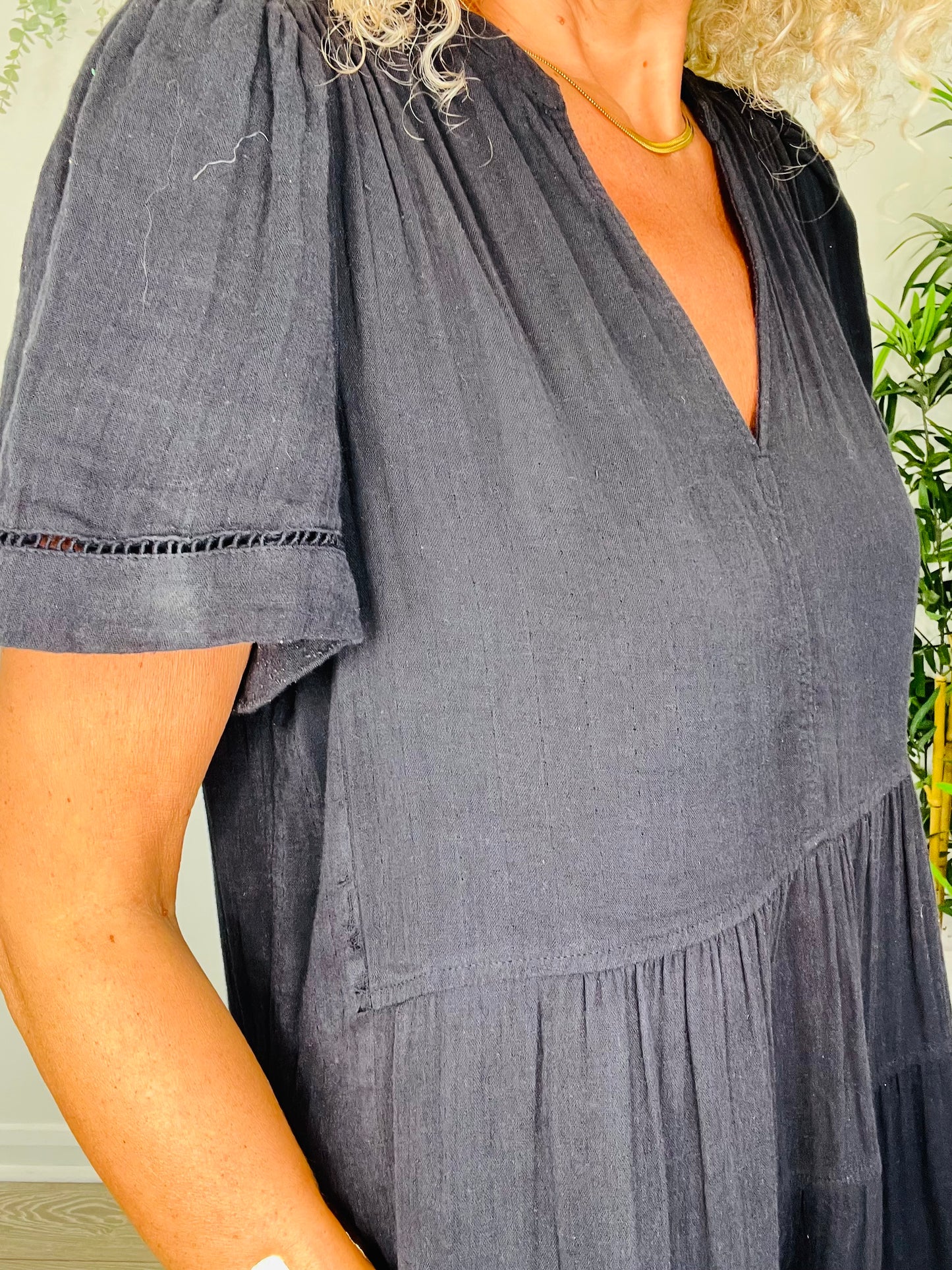 Cheesecloth Maxi Dress - Size 10