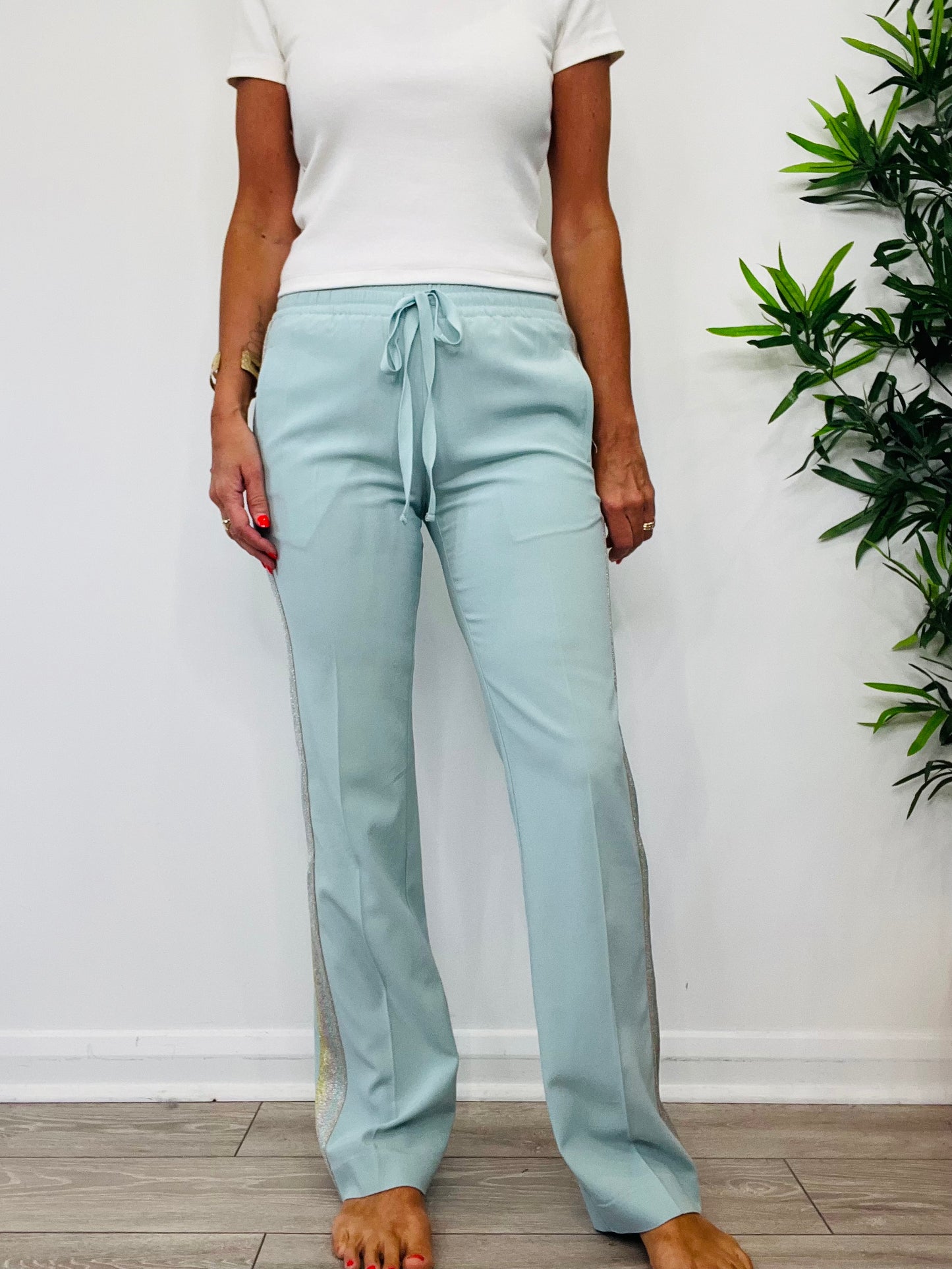 Side Stripe Trousers - Size 38