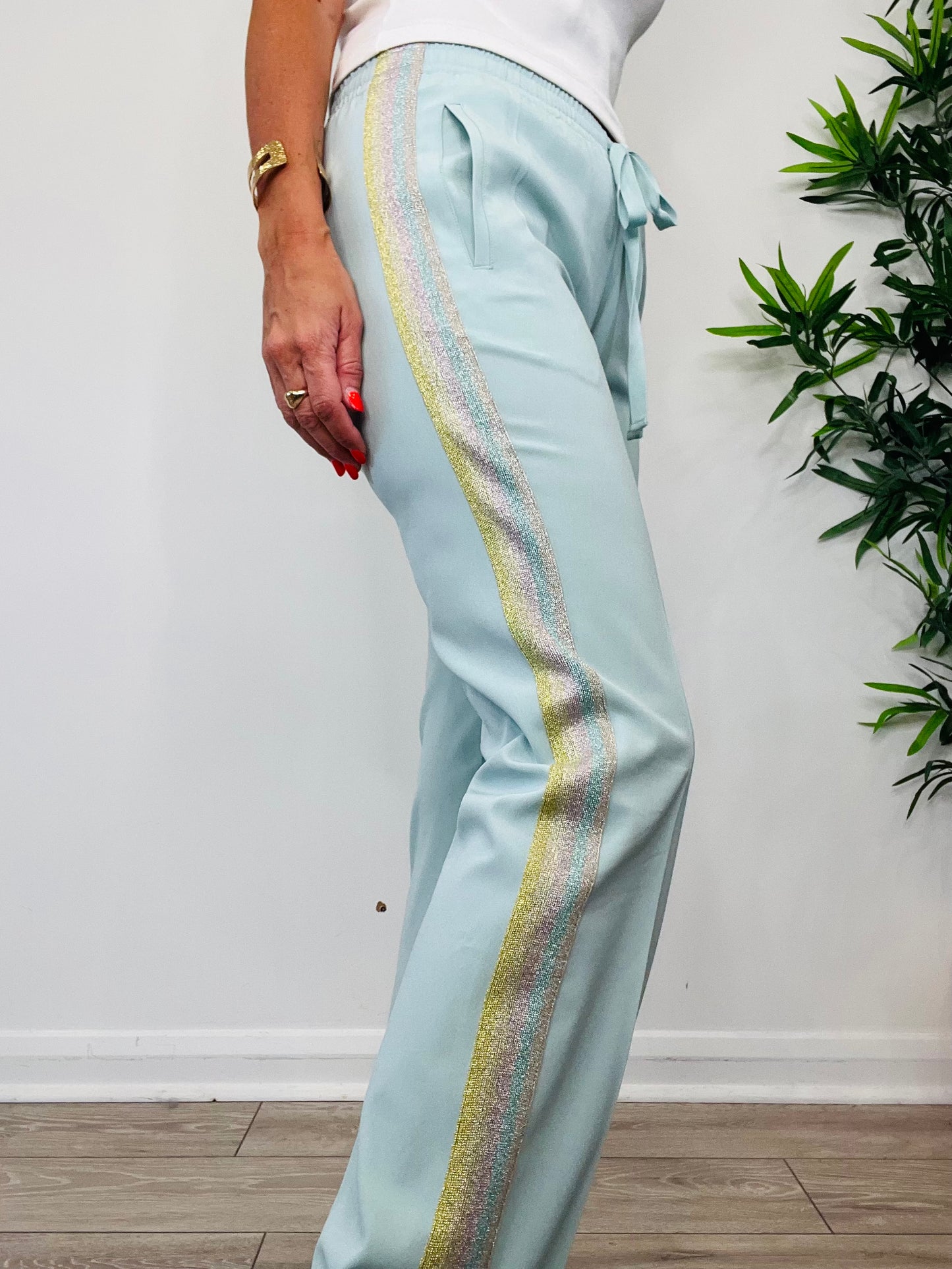 Side Stripe Trousers - Size 38