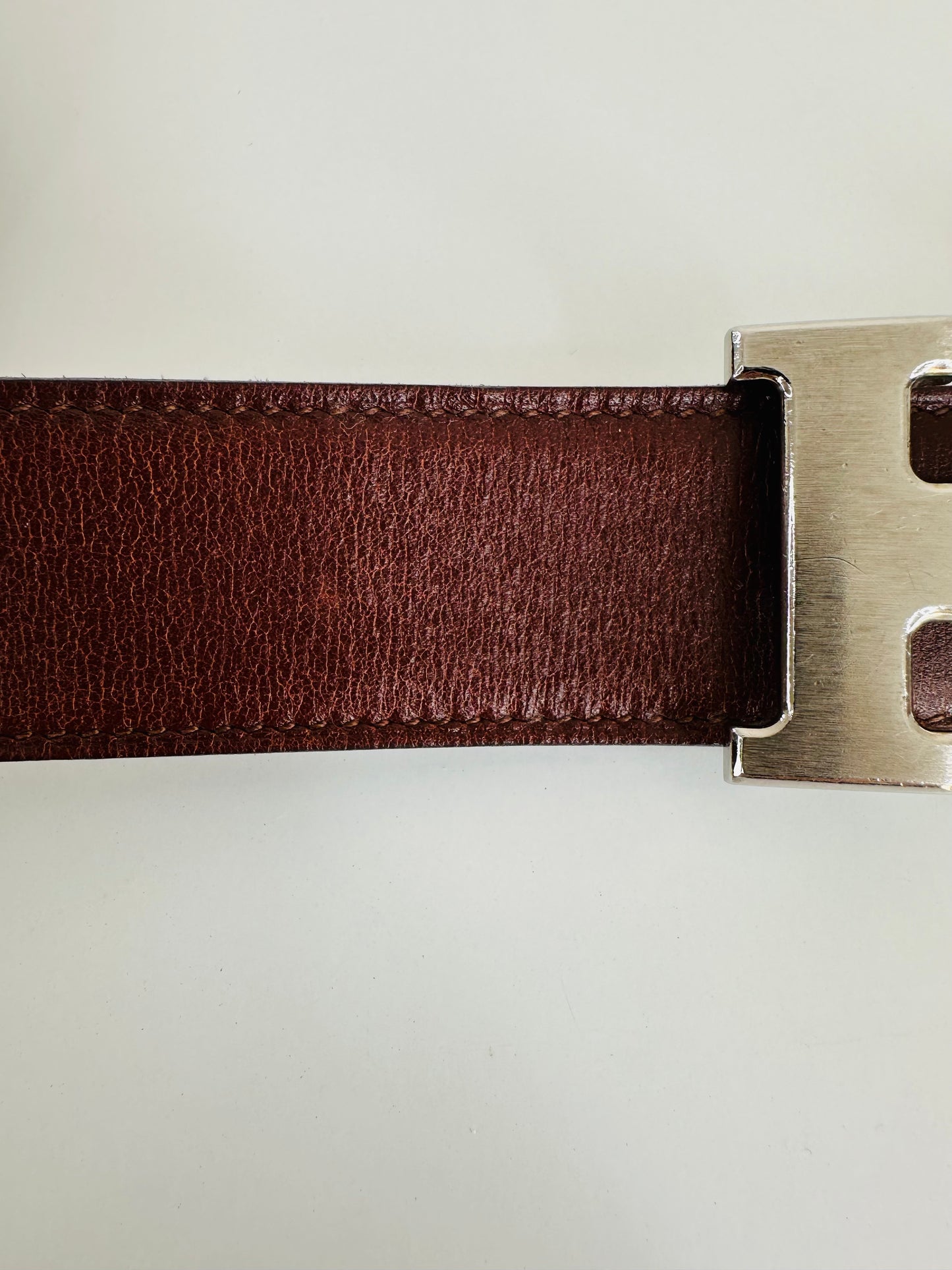 Reversible Leather H Belt