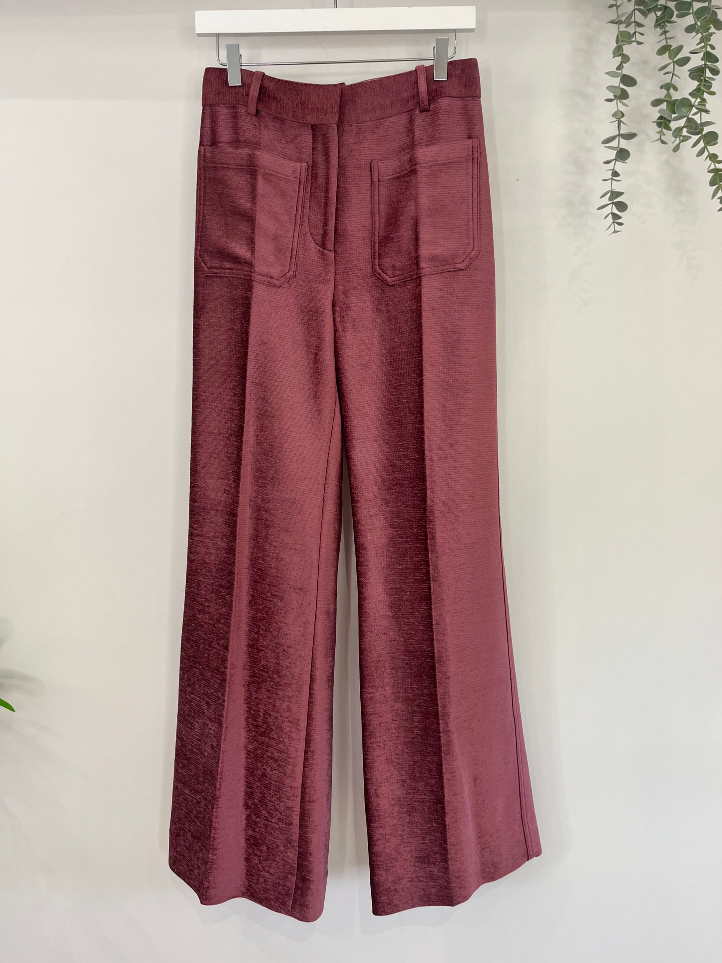 Flared Chenille Trousers - Size 8