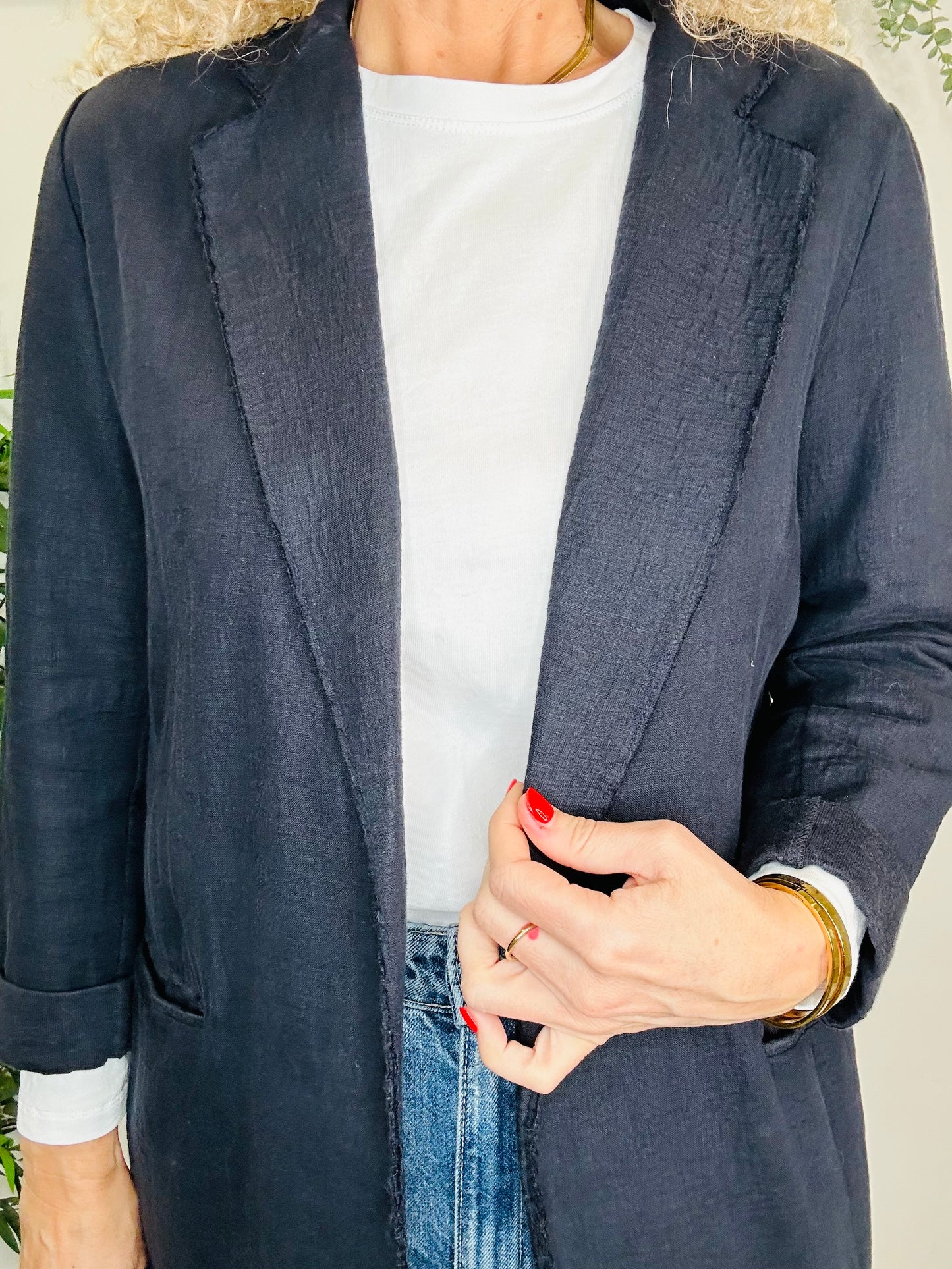 Linen Blazer - Size 2