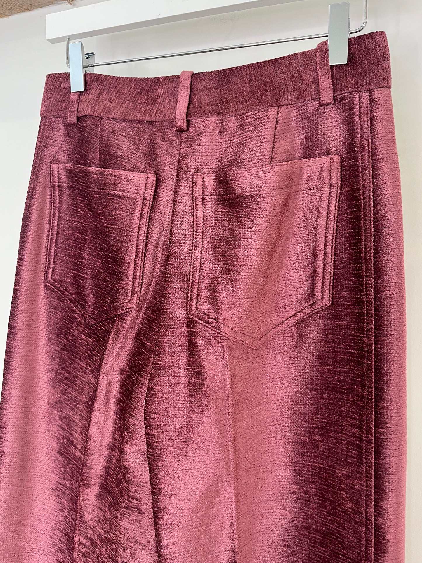 Flared Chenille Trousers - Size 8