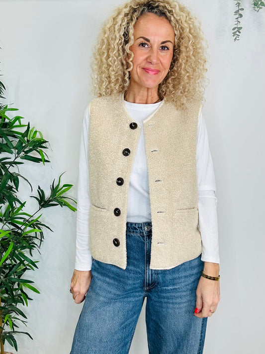 Fusil Shearling Gilet - Size 2