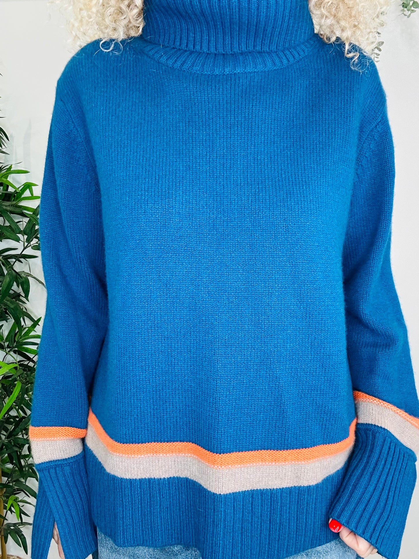 Wool Roll-Neck Jumper - Size L