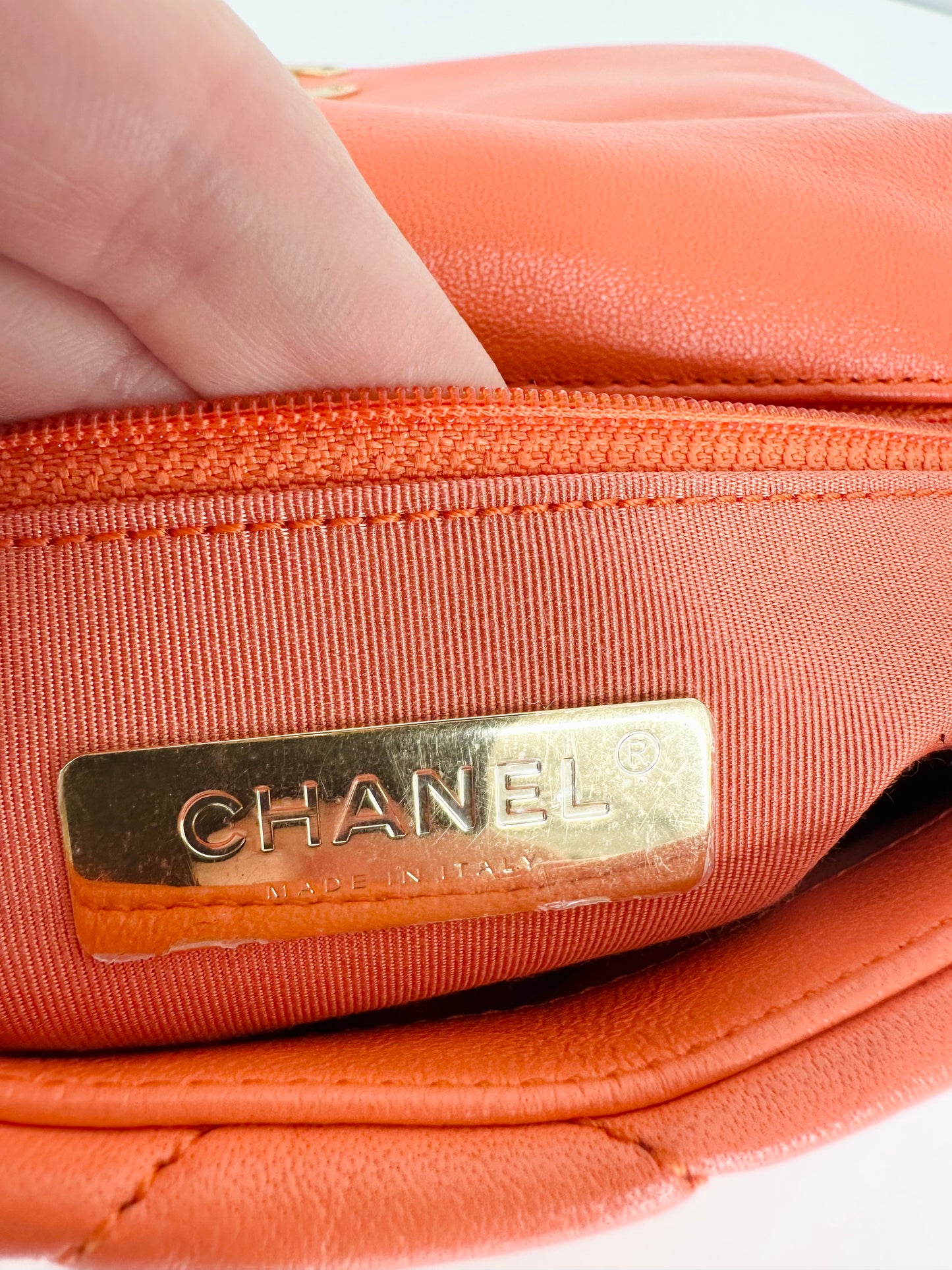 Quilted Lambskin Leather Small 19 Flap Bag