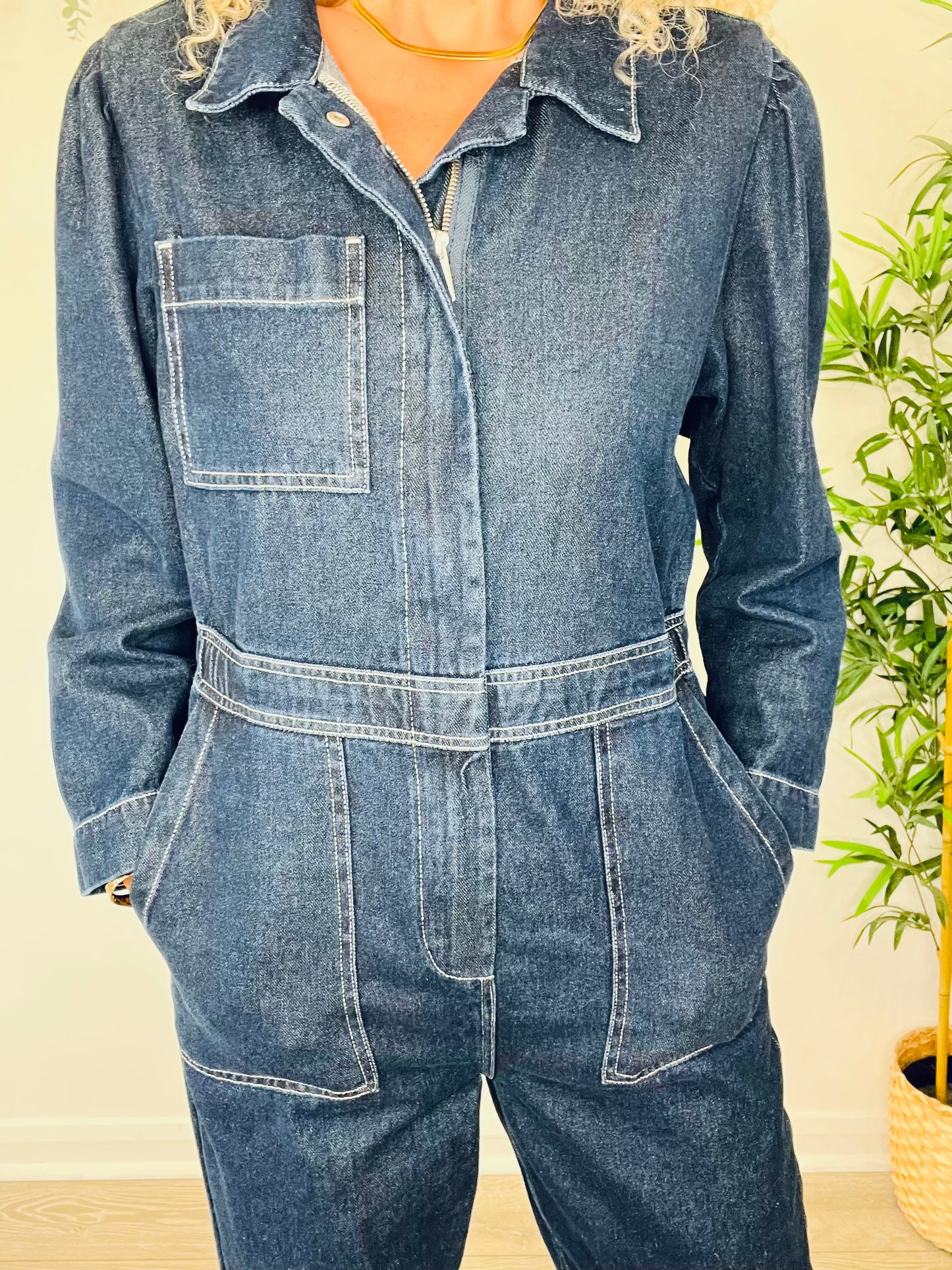 Denim Jumpsuit - Size 14
