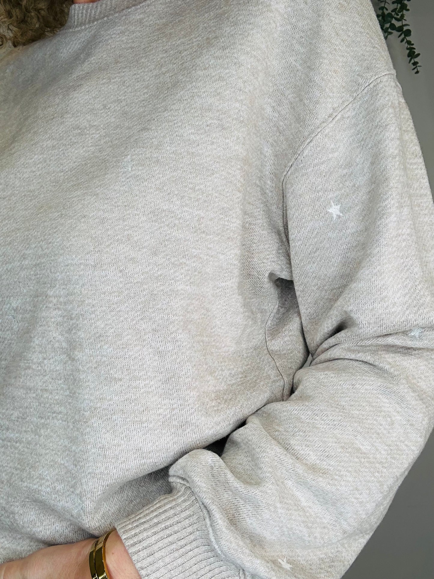 Embroidered Star Sweatshirt - Size M