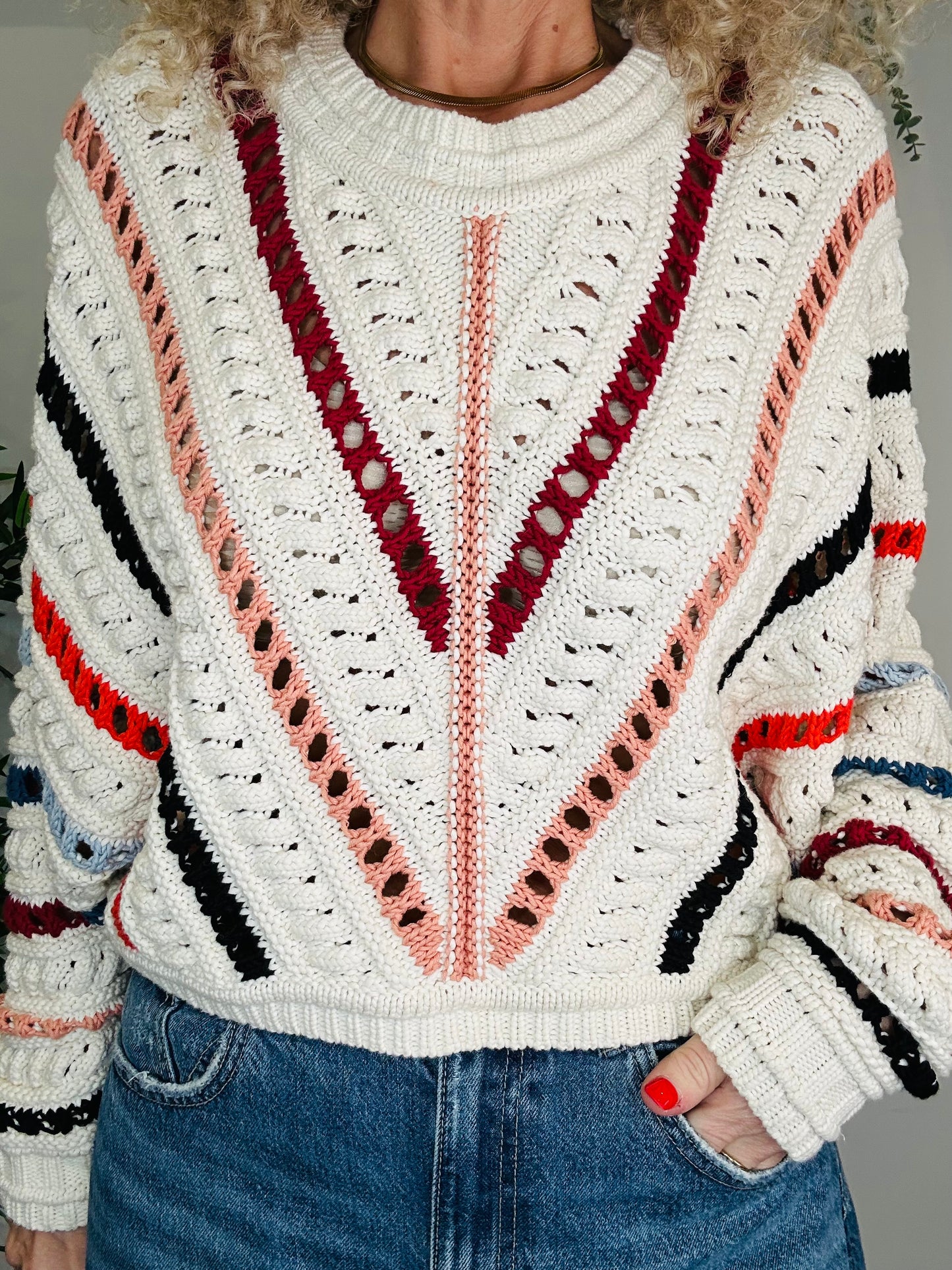 Crochet Knit Jumper - Size 2