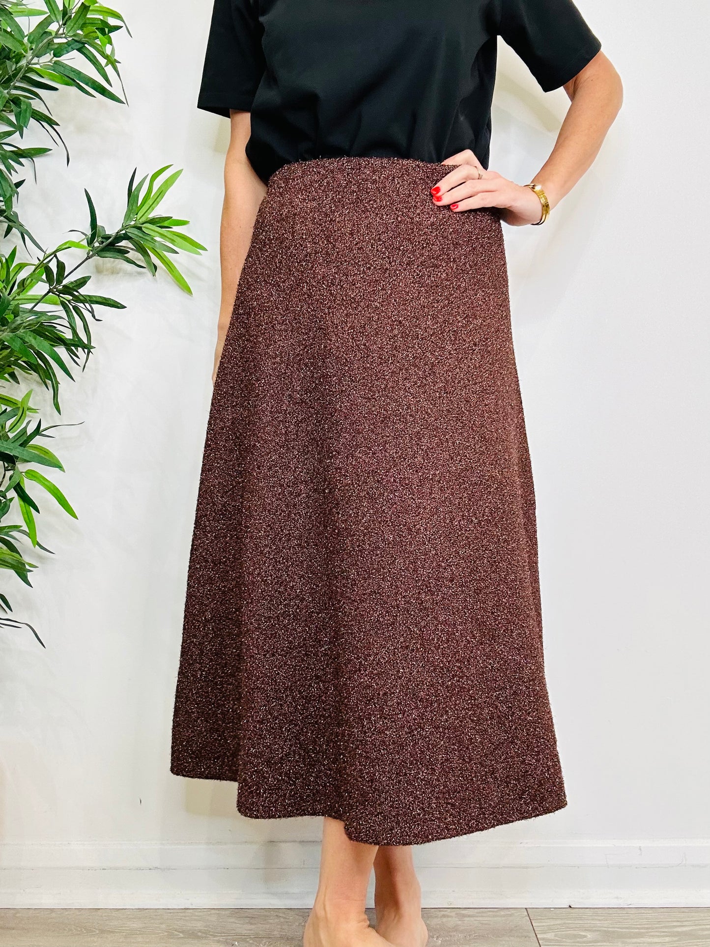 Sparkly Wool Skirt - Size M