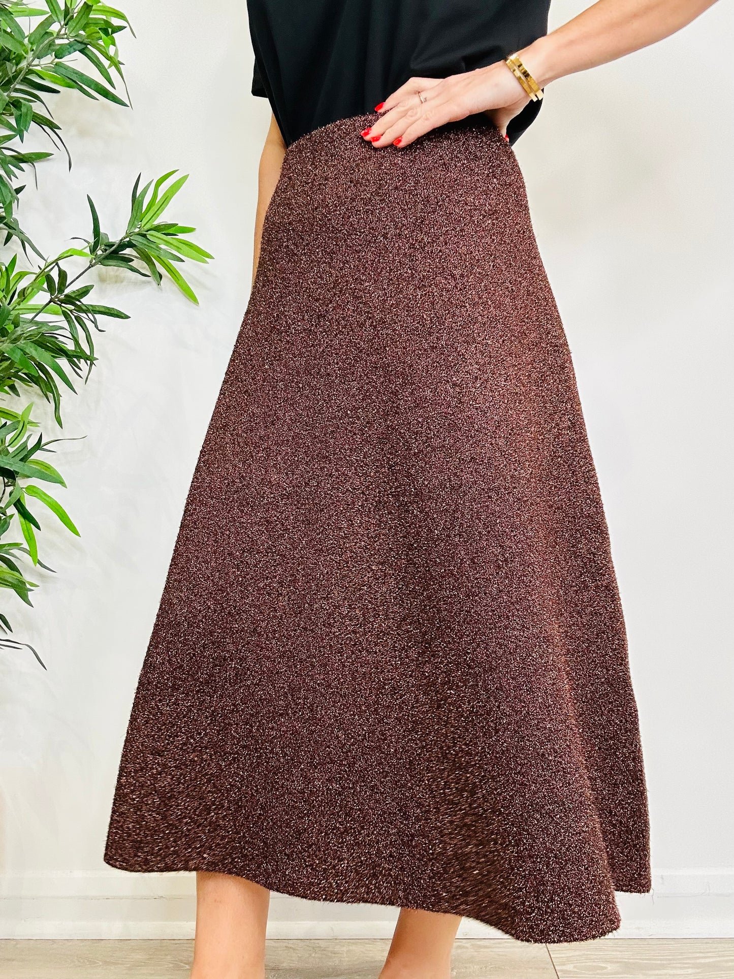 Sparkly Wool Skirt - Size M