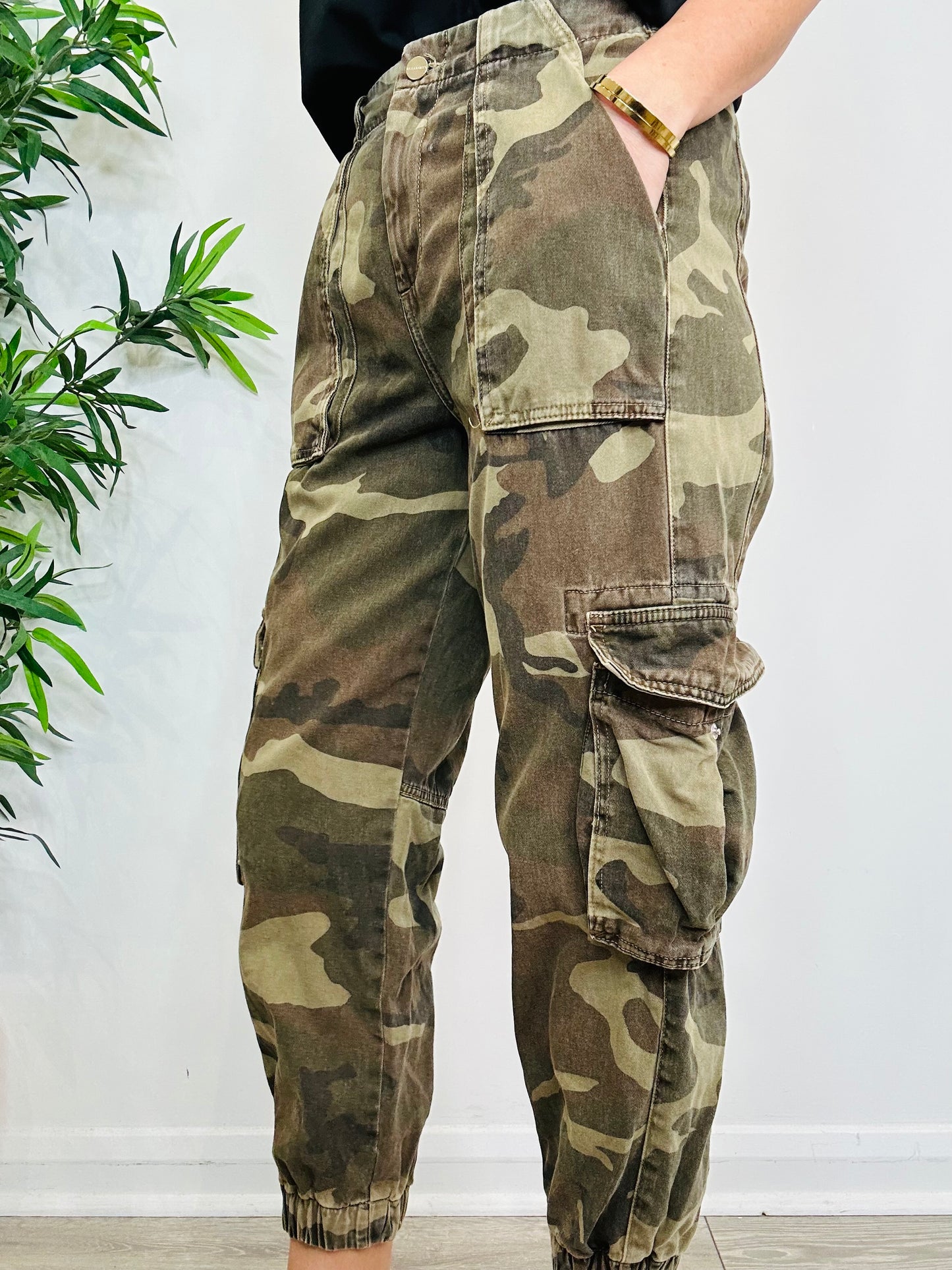 Camo Cargo Trousers - Size 12