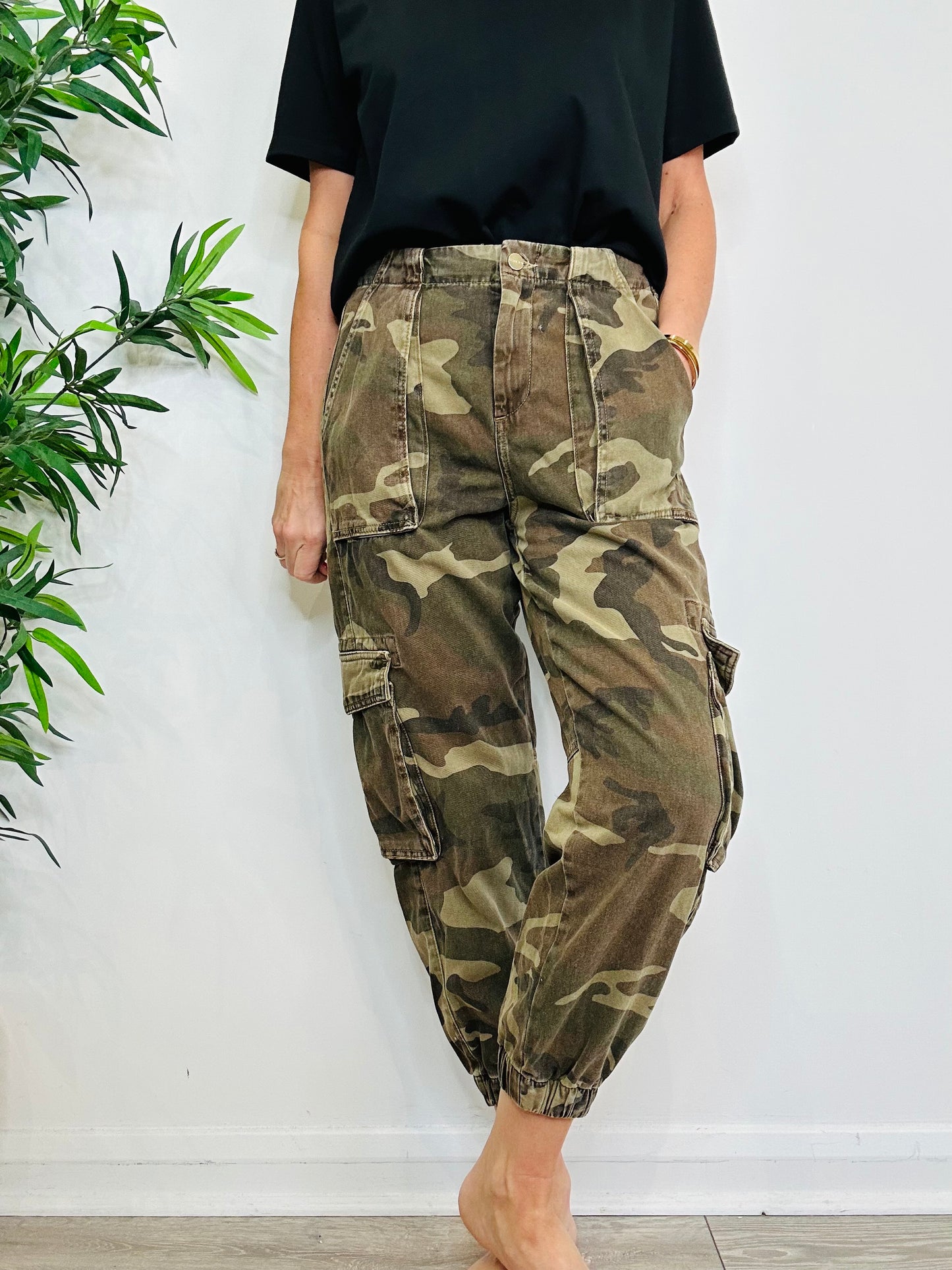 Camo Cargo Trousers - Size 12